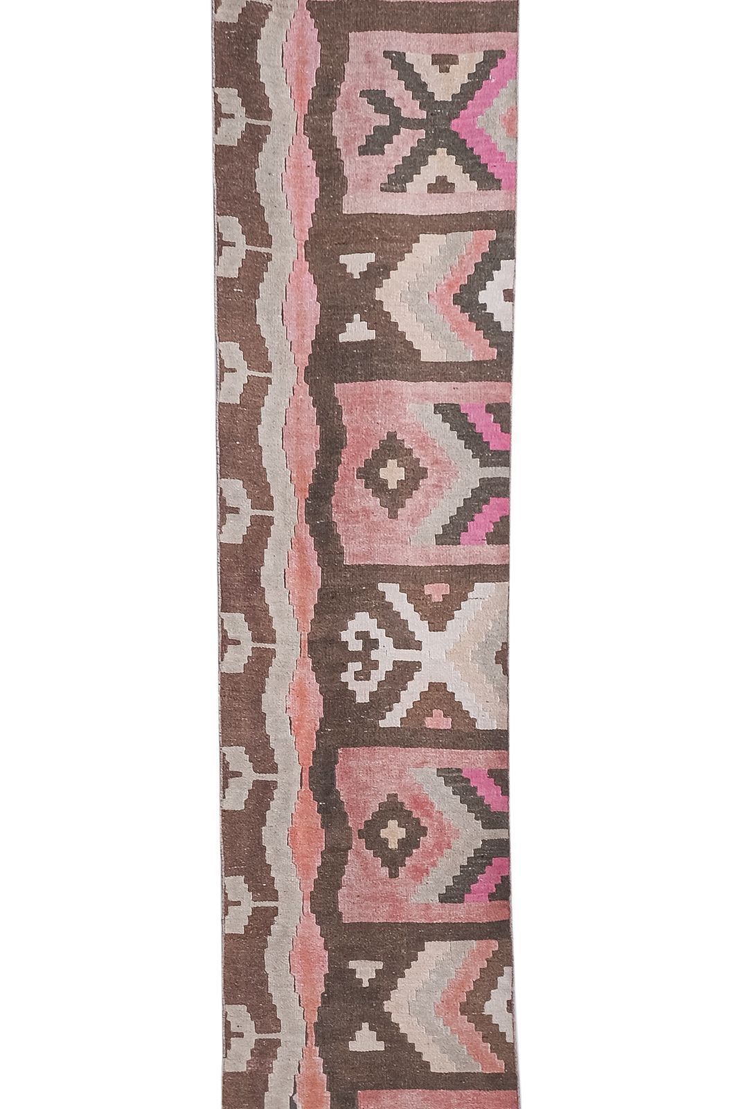 Vintage Turkish Kilim Runner Hand Woven Wool Long Runner 2'5'' X 20'8'' photo Textiles