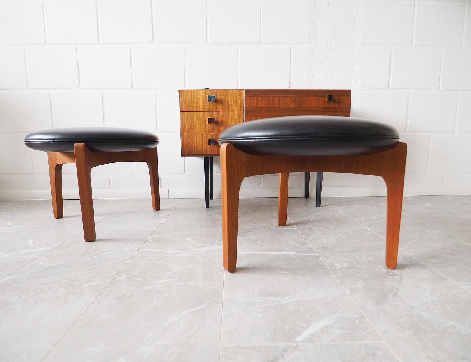 photo for sale Teak Stool By Sven Ellekaer For Christian Linneberg, Denmark 1960s