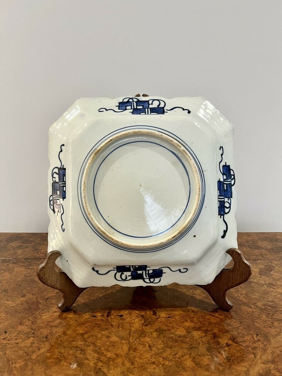 Fine Quality Antique Hand Painted Japanese Large Imari Square Plate photo for sale