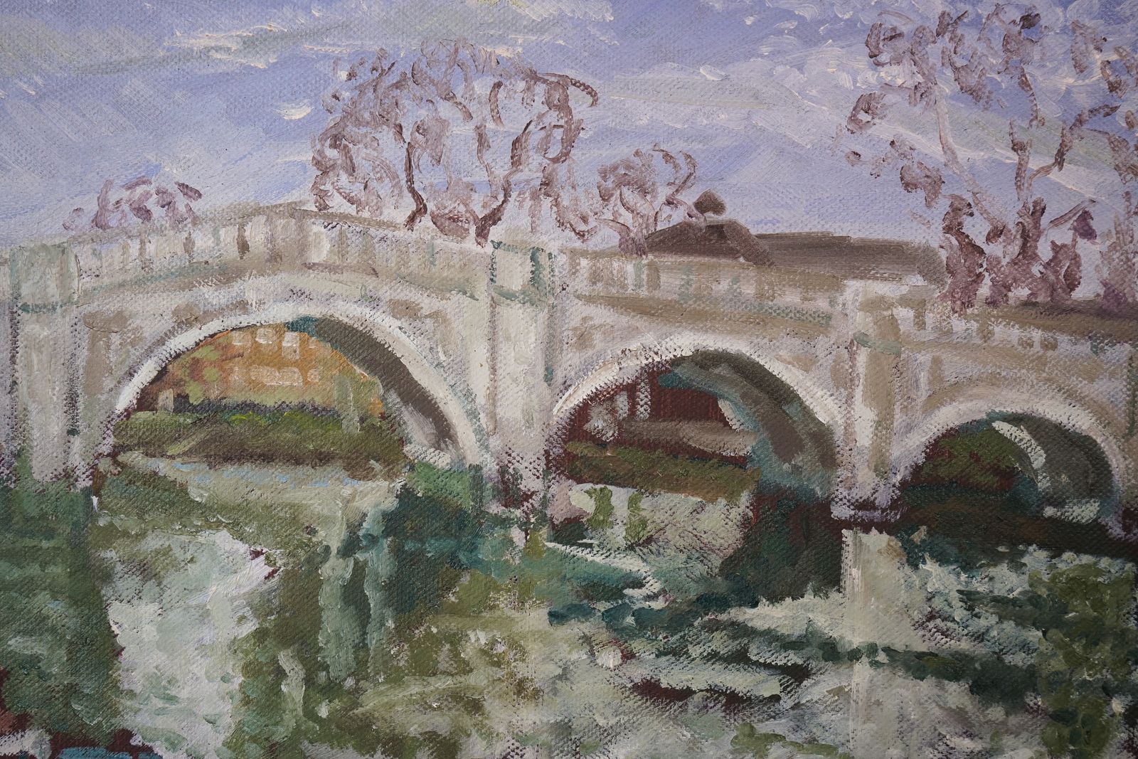 Richmond Bridge   Colour In Winter photo for sale
