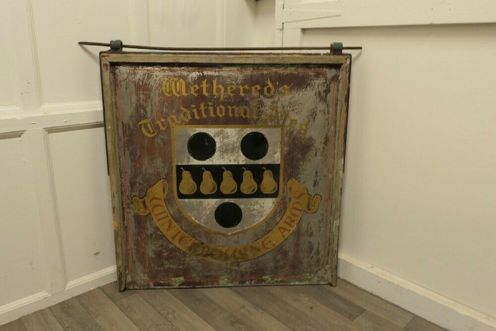 Traditional Large Hanging Pub Sign. Wethered’s Winterbourne Arms photo vinterior