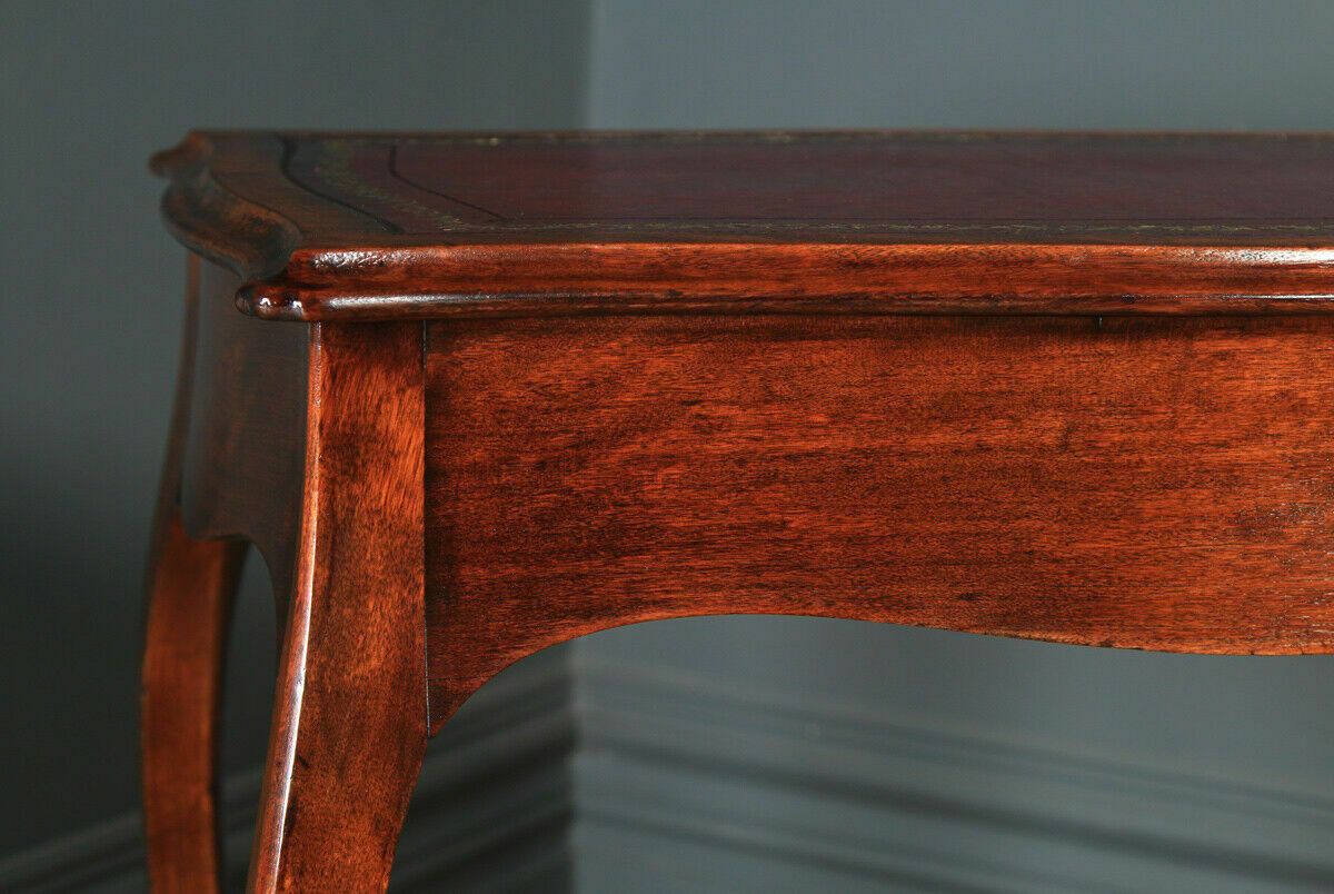 Antique French Louis XV Style Walnut & Leather Occasional Writing Table photo 645.0