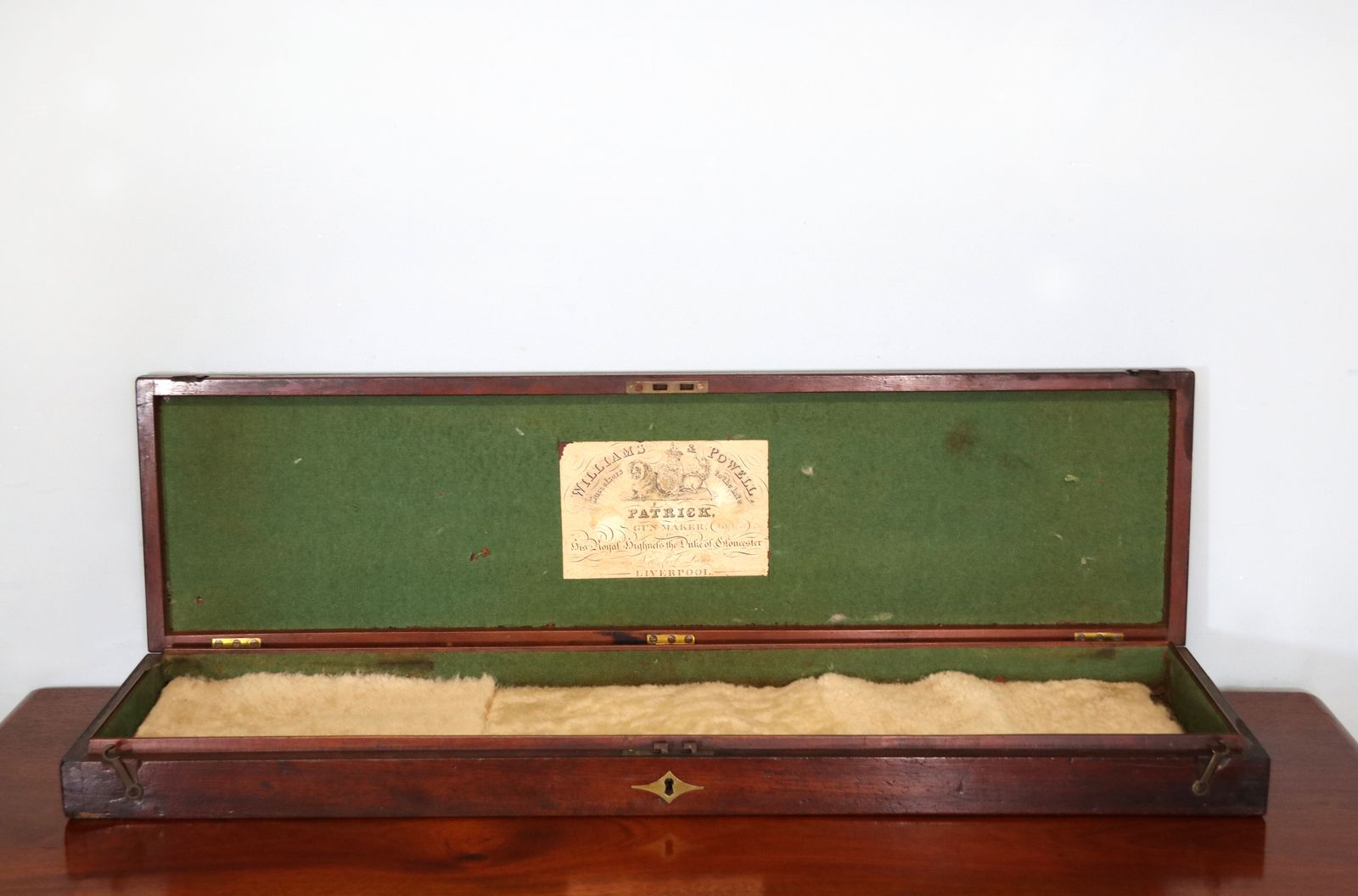 Lovely Mahogany Gun Case Bears The Label Williams & Powell Of Liverpool. photo Home Decor