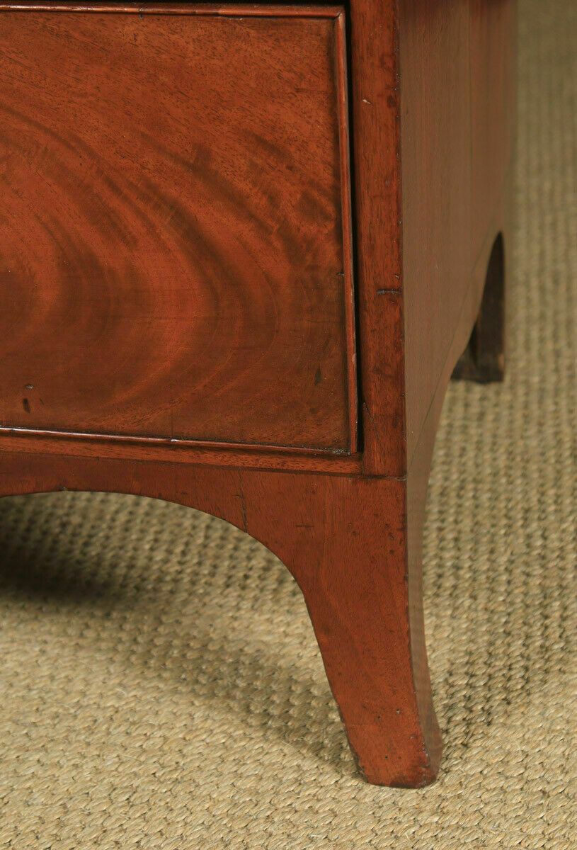 Antique Channel Islands Georgian Regency Flame Mahogany Inlaid Tallboy Chest photo buy