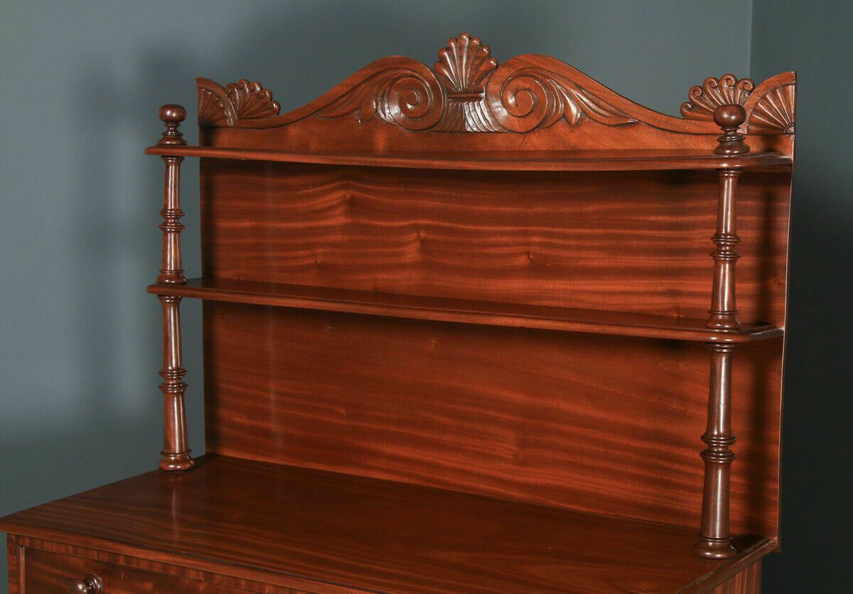 Antique English Georgian Regency Two Door Chiffonier Cabinet Sideboard Cupboard photo for sale