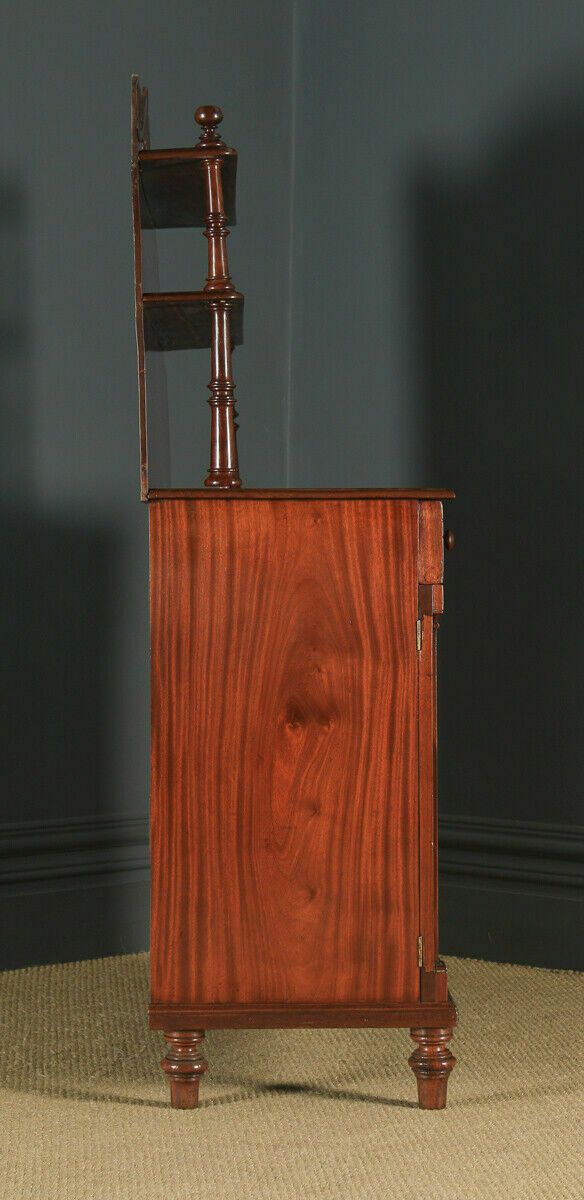 photo furniture Antique English Georgian Regency Two Door Chiffonier Cabinet Sideboard Cupboard