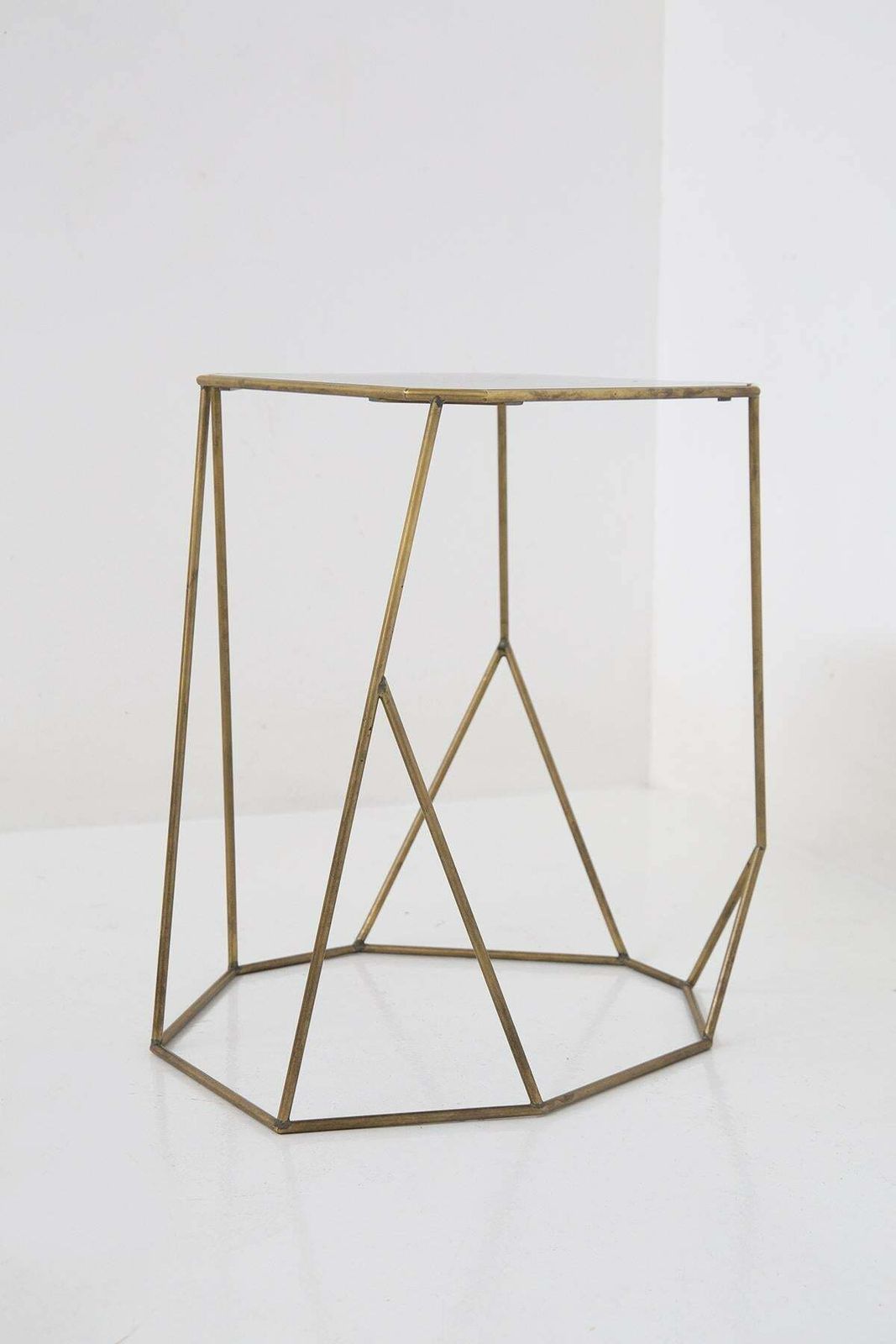 Italian Vintage Pair Of Coffee Tables In Brass And Opal Glass photo vintage