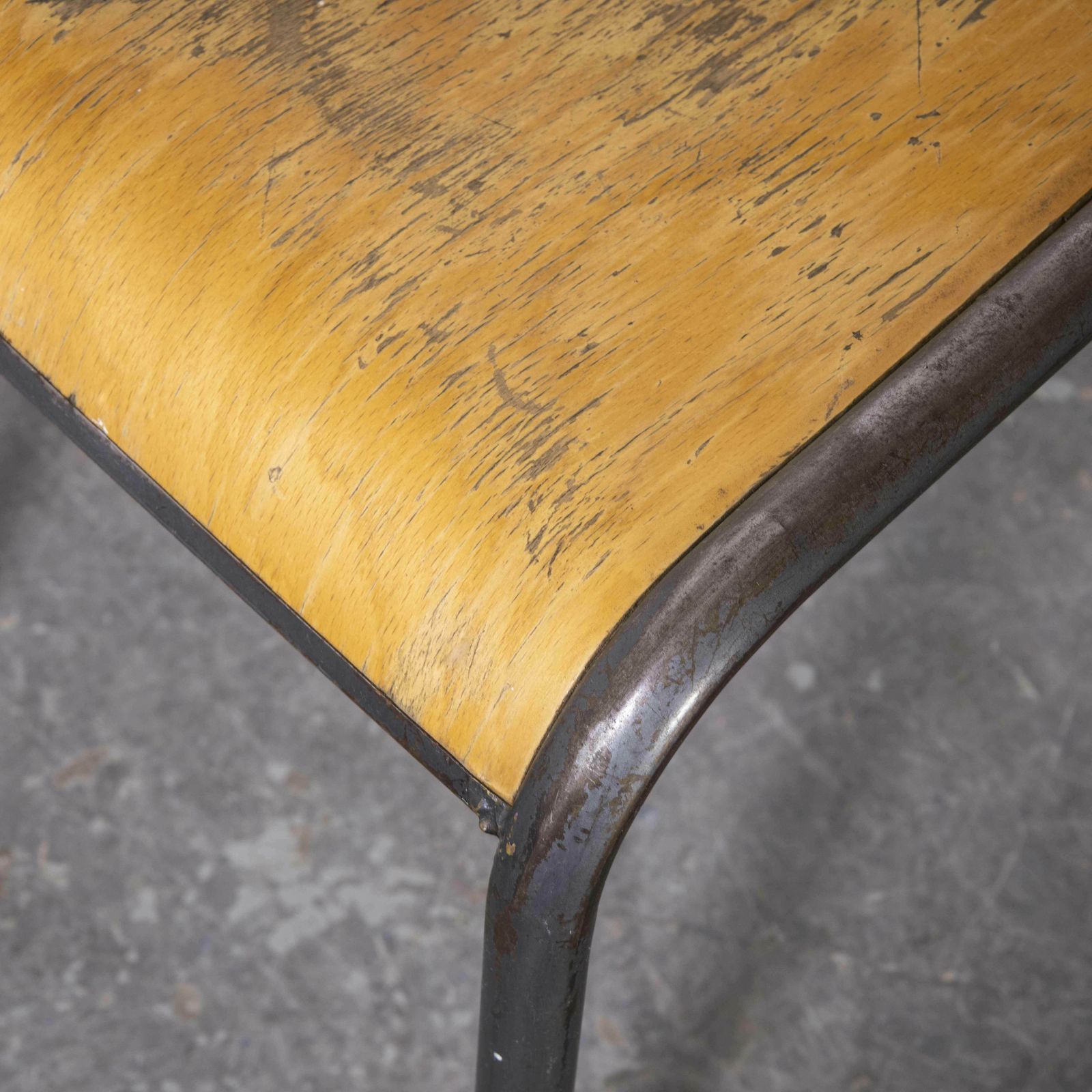1960’s French Mullca Stacking Chair 510 – Graphite Frame – Set Of Eight photo for sale