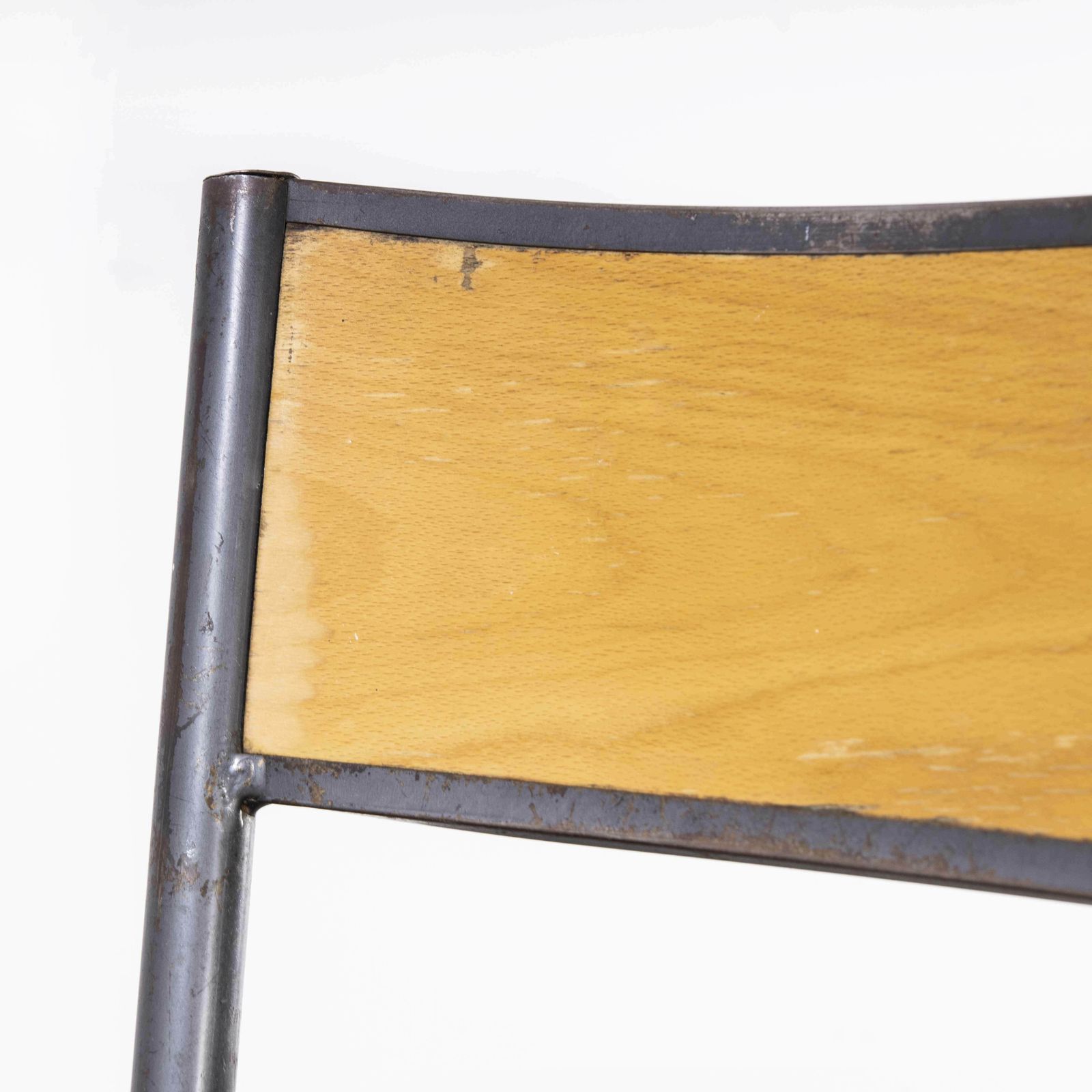 photo furniture 1960’s French Mullca Stacking Chair 510 – Graphite Frame – Set Of Eight