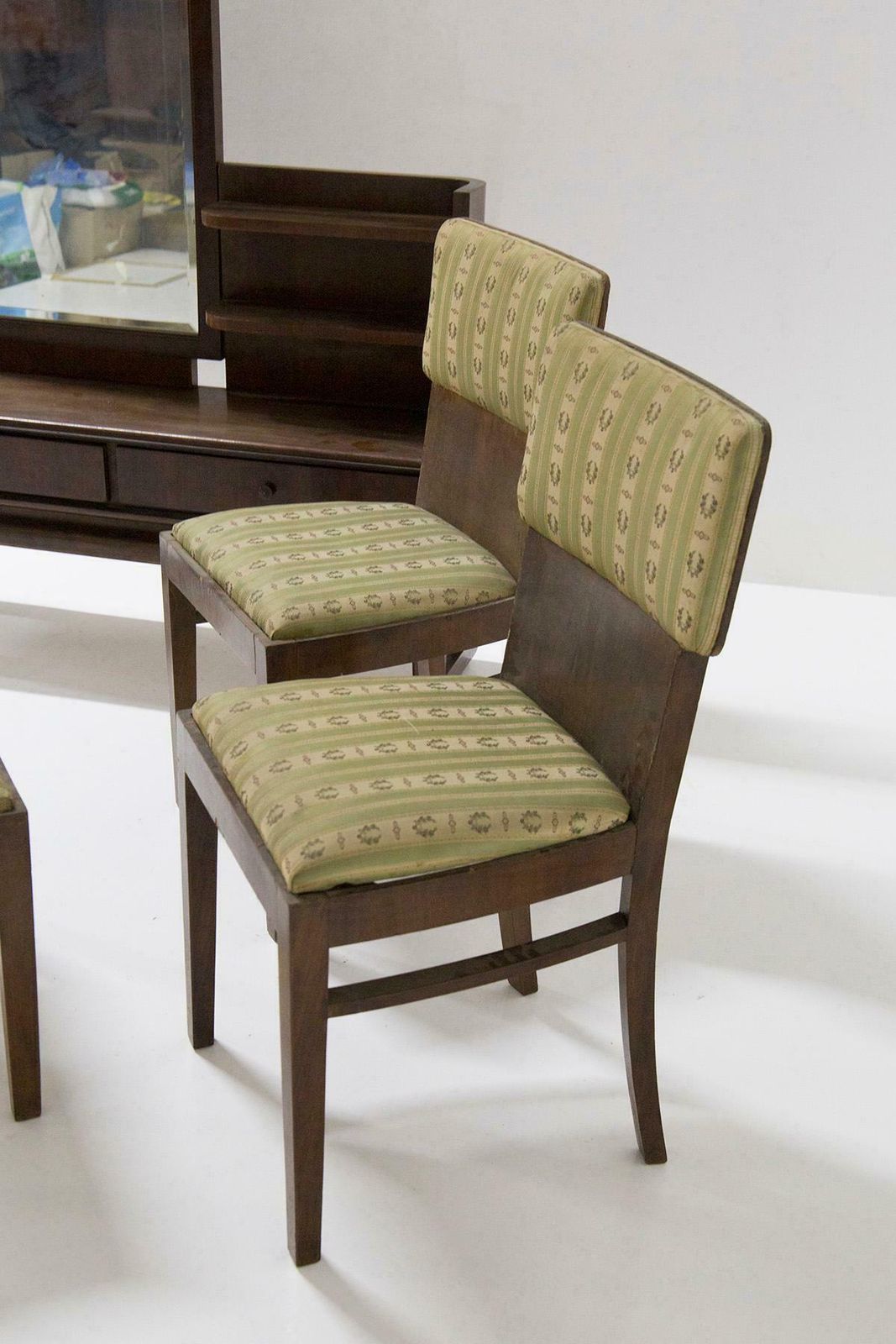 Paolo Buffa Bedroom Set With Vanity Mirror, Armchairs And Ottoman photo furniture