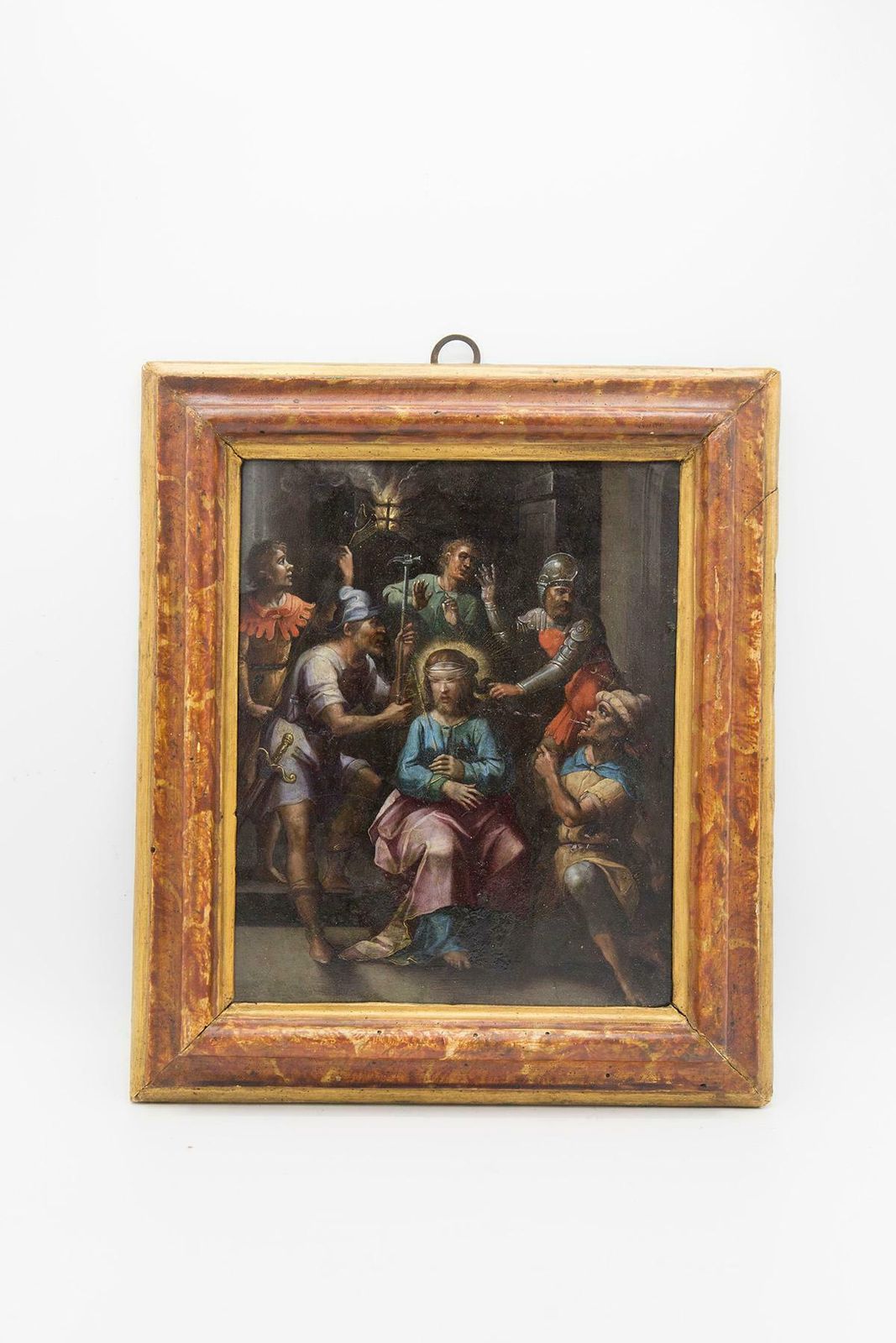 Antique Painting On Copper, "The Mockery Of Christ” photo furniture