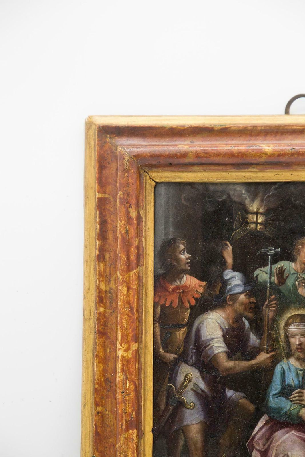 Antique Painting On Copper, "The Mockery Of Christ” photo for sale