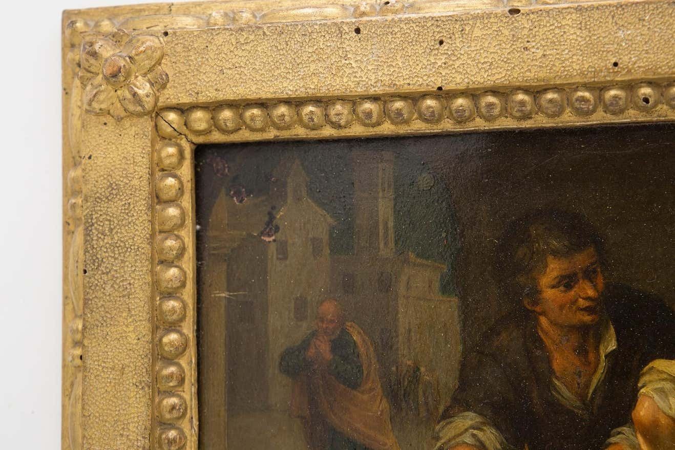 Art Caravaggesque Oil On Copper "Flagellation Of Christ" Baroque Sicilian, 17th Cent photo