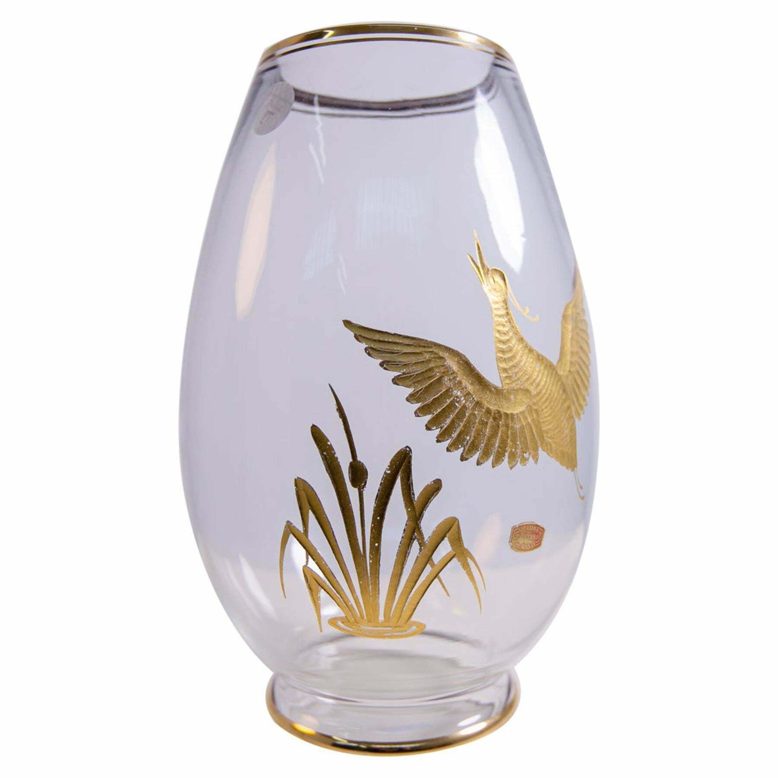 Vase In Murano Glass And Gold By Ferro Brother''S For Finzi 1950s