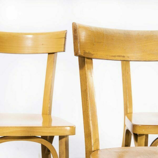 1950’s French Baumann Blonde Slim Back Bentwood Dining Chairs – Various Quantities Available photo Furniture