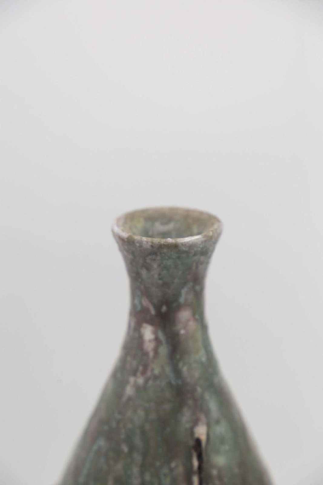 Umberto Zannoni Grey Ceramic Vase With Squiggles, Signed photo vinterior