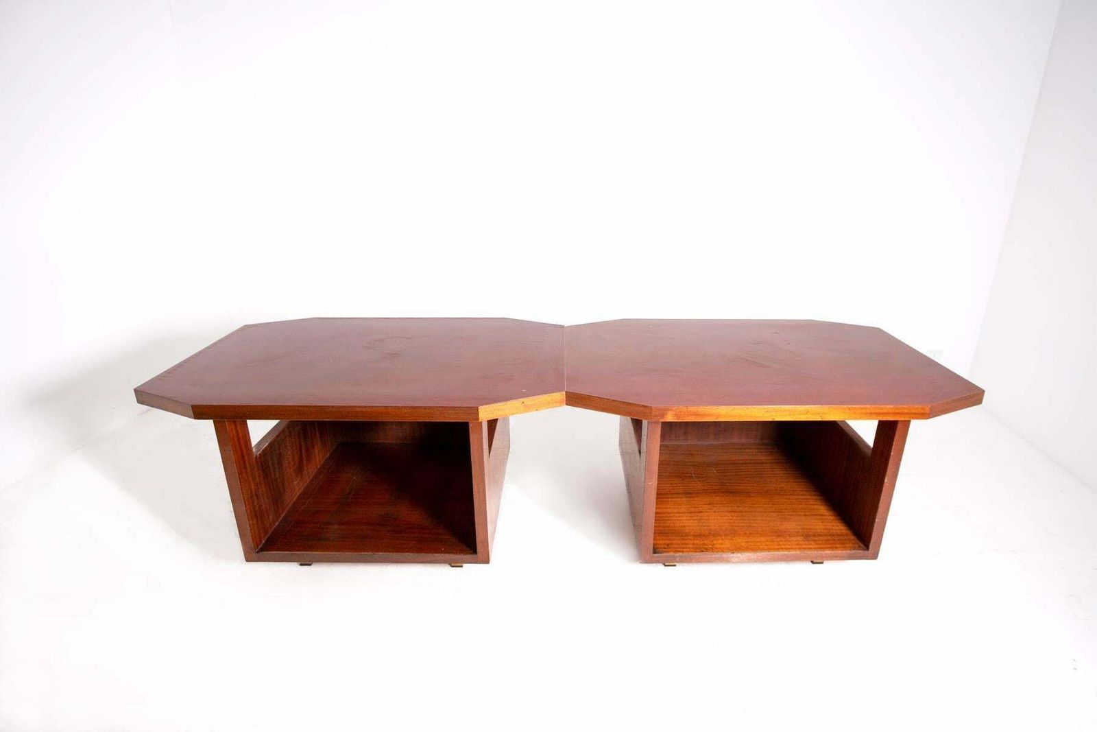 Furniture Pair Of Modular Consoles By Vito Sangirardi For Pallante Store, Bari Italy 1950s photo