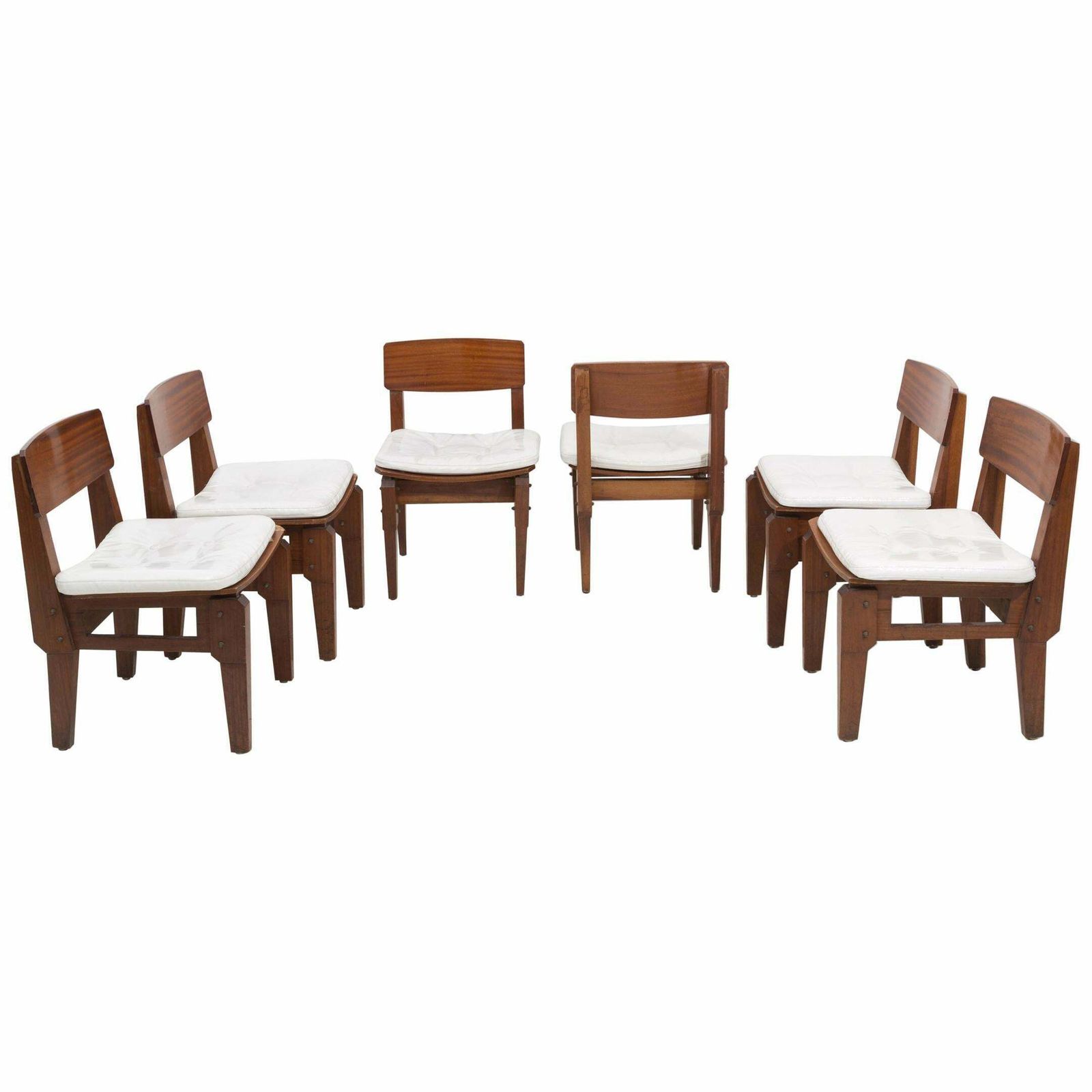 Set Of Six Italian Chairs By Arch Vito Sangirardi For Pallante Shop Bari