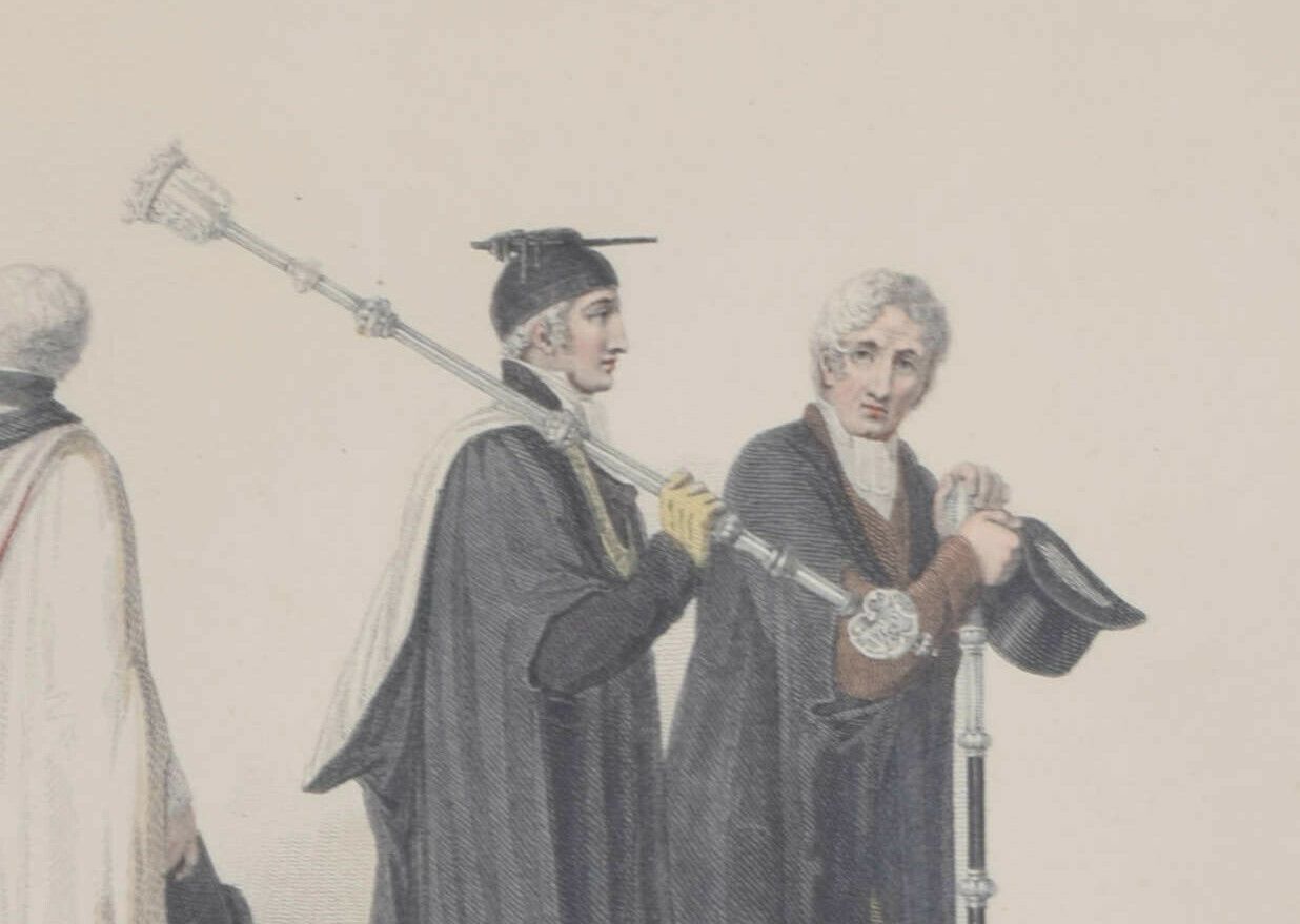John Samuel Agar (1773 – 1858) After John Uwins (1782 – 1857) Doctors In Divinity, Esquire Beadle And Yeoman Beadle (1815) photo for sale