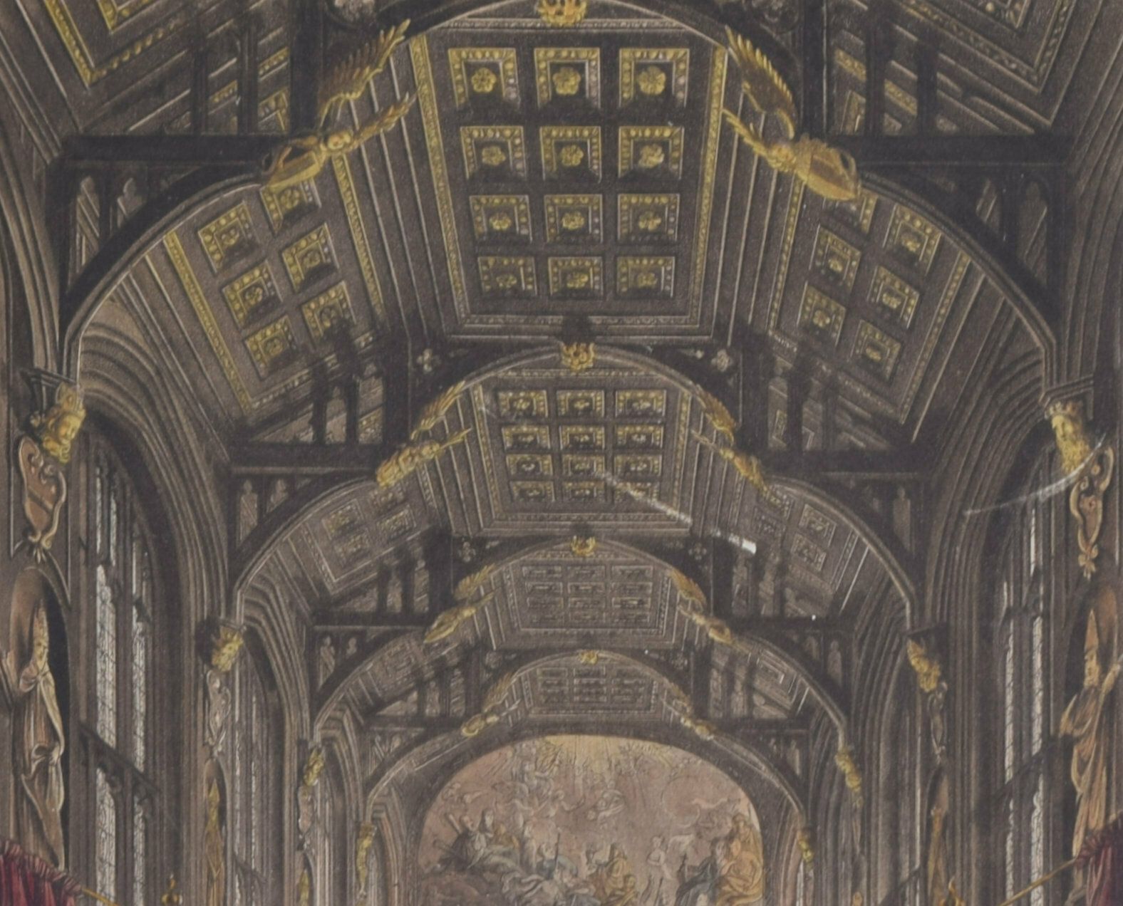 Joseph Constantine Stadler (1755 – 1828) After Frederick Mackenzie (1788 – 1854) The Chapel Of All Souls College, Oxford (1814) photo for sale