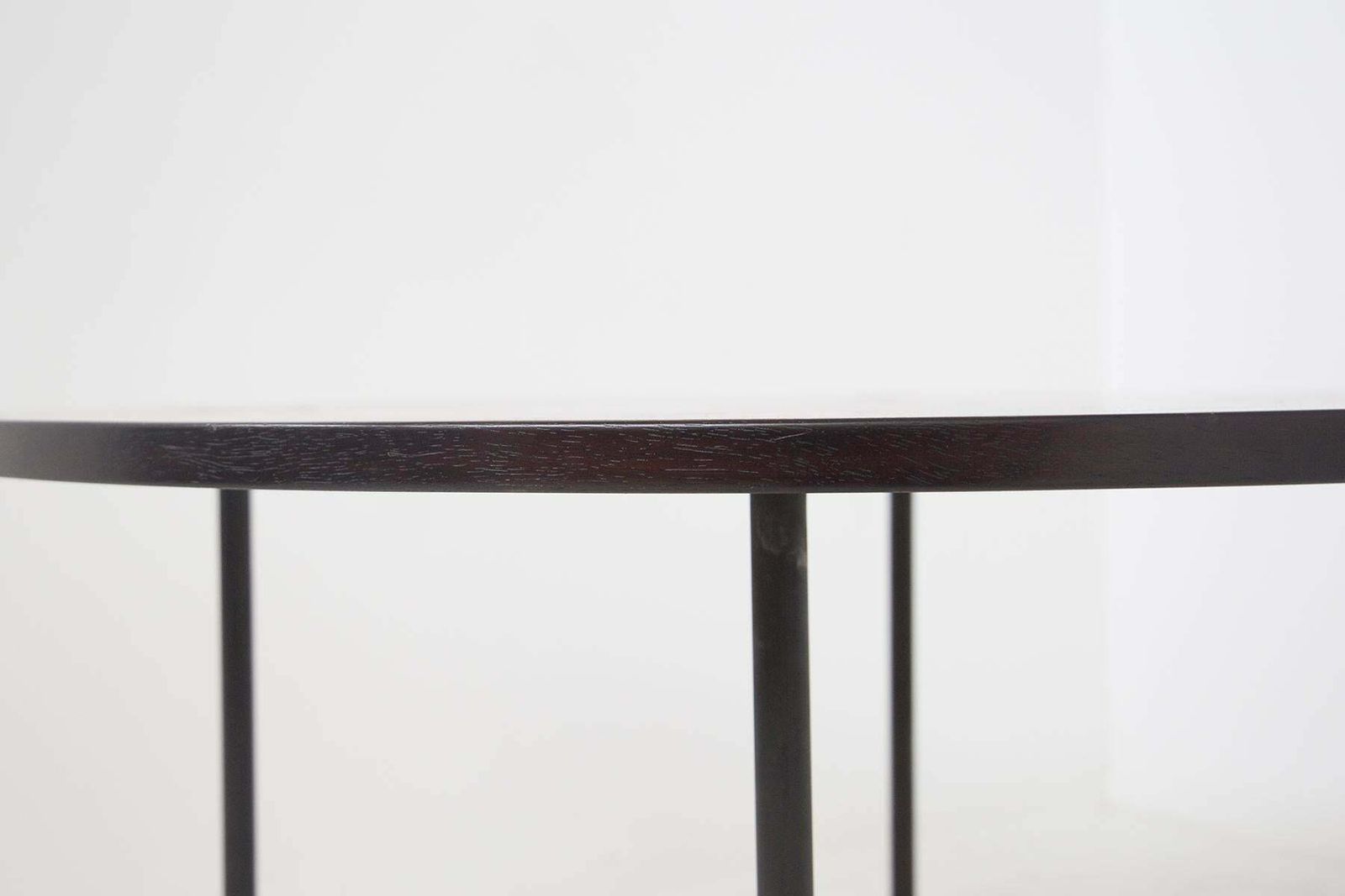 Vintage Wood And Brass Lounge Table By Ettore Sottsass, Published photo vintage