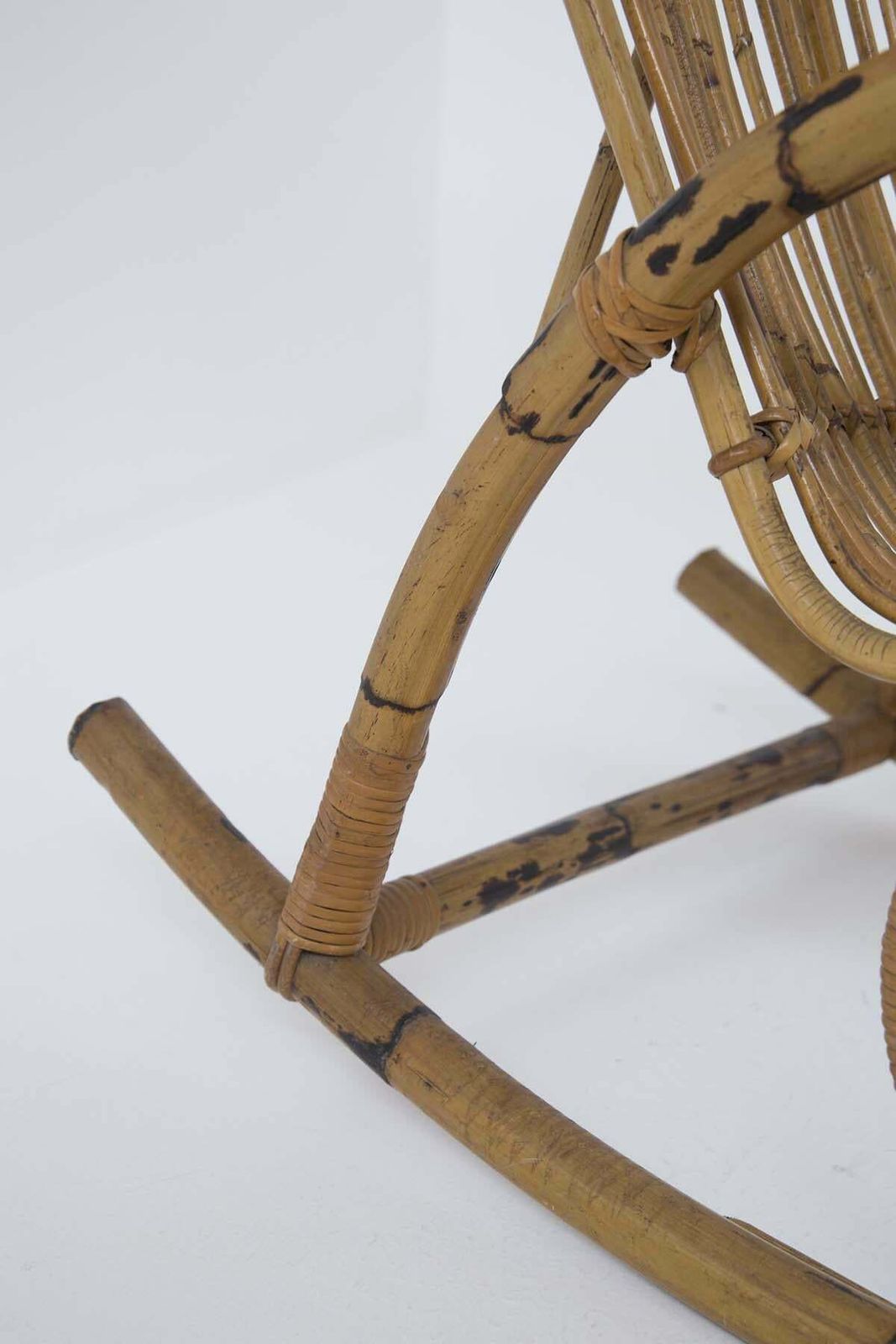Italian Vintage Bamboo Rocking Chair 1950s photo buy