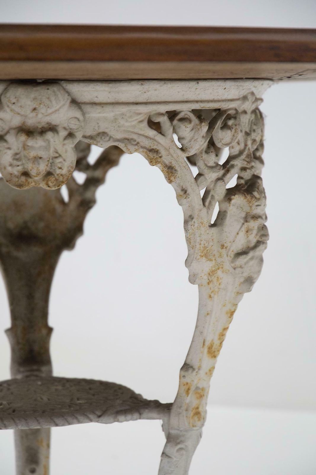 photo for sale Cast Iron English Table Victorian In White And Wood