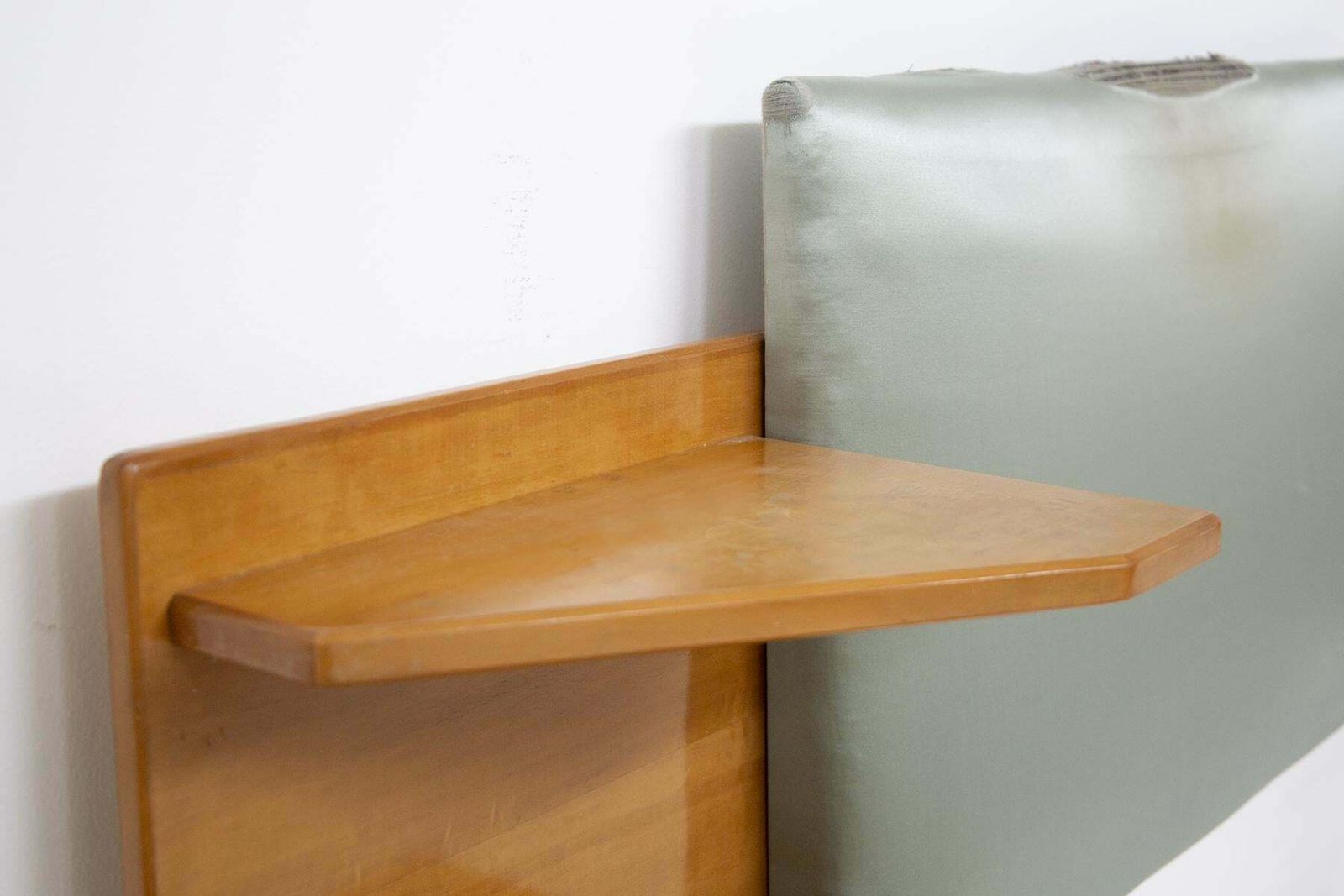 Vintage Headboard Of Two Single Beds In Wood And Fabric photo buy