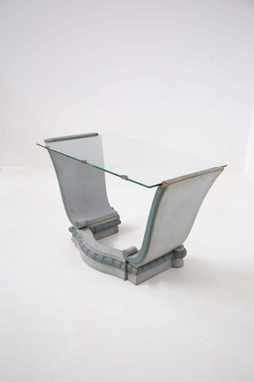 Vintage Writing Desk In Wood And Glass With Armchair photo Furniture