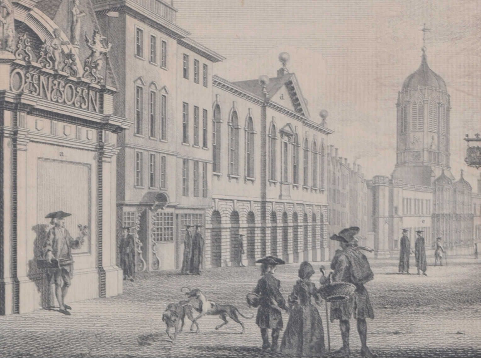 Oxford Christ Church And Carfax 18th Century Engraving By John Donowell photo for sale