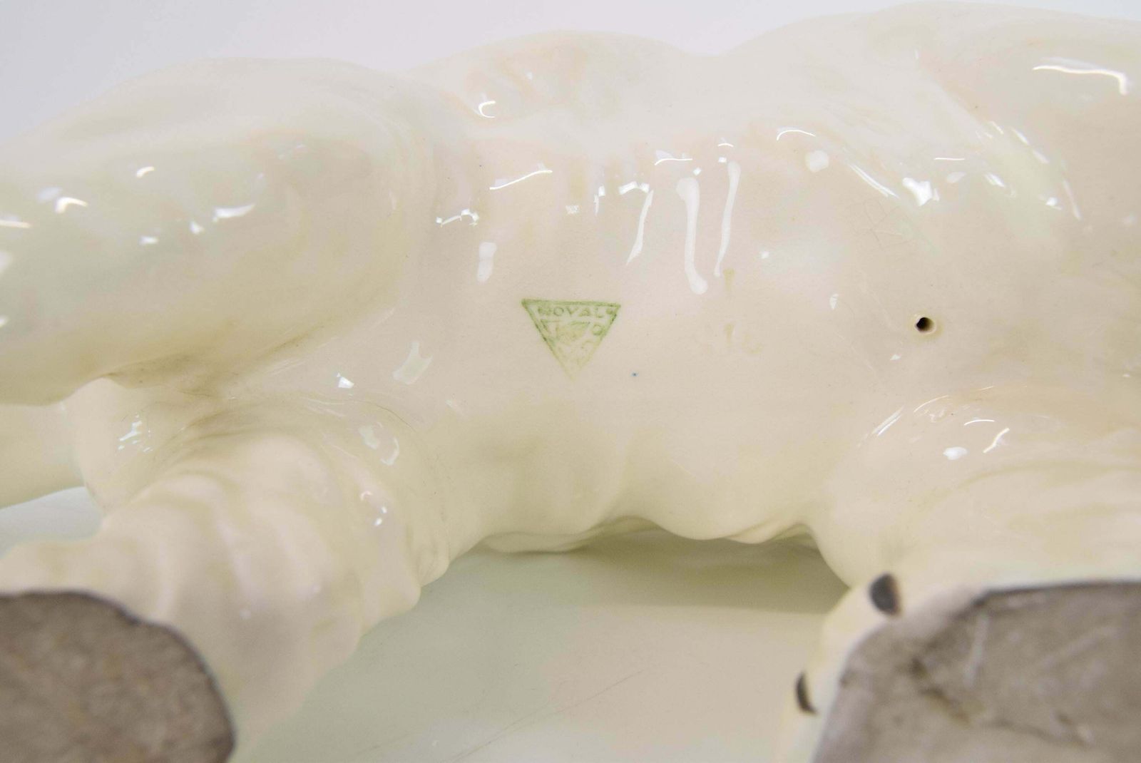 photo buy Large Antique Czechoslovakia Porcelain Royal Dux Polar Bear Sculpture In 1925