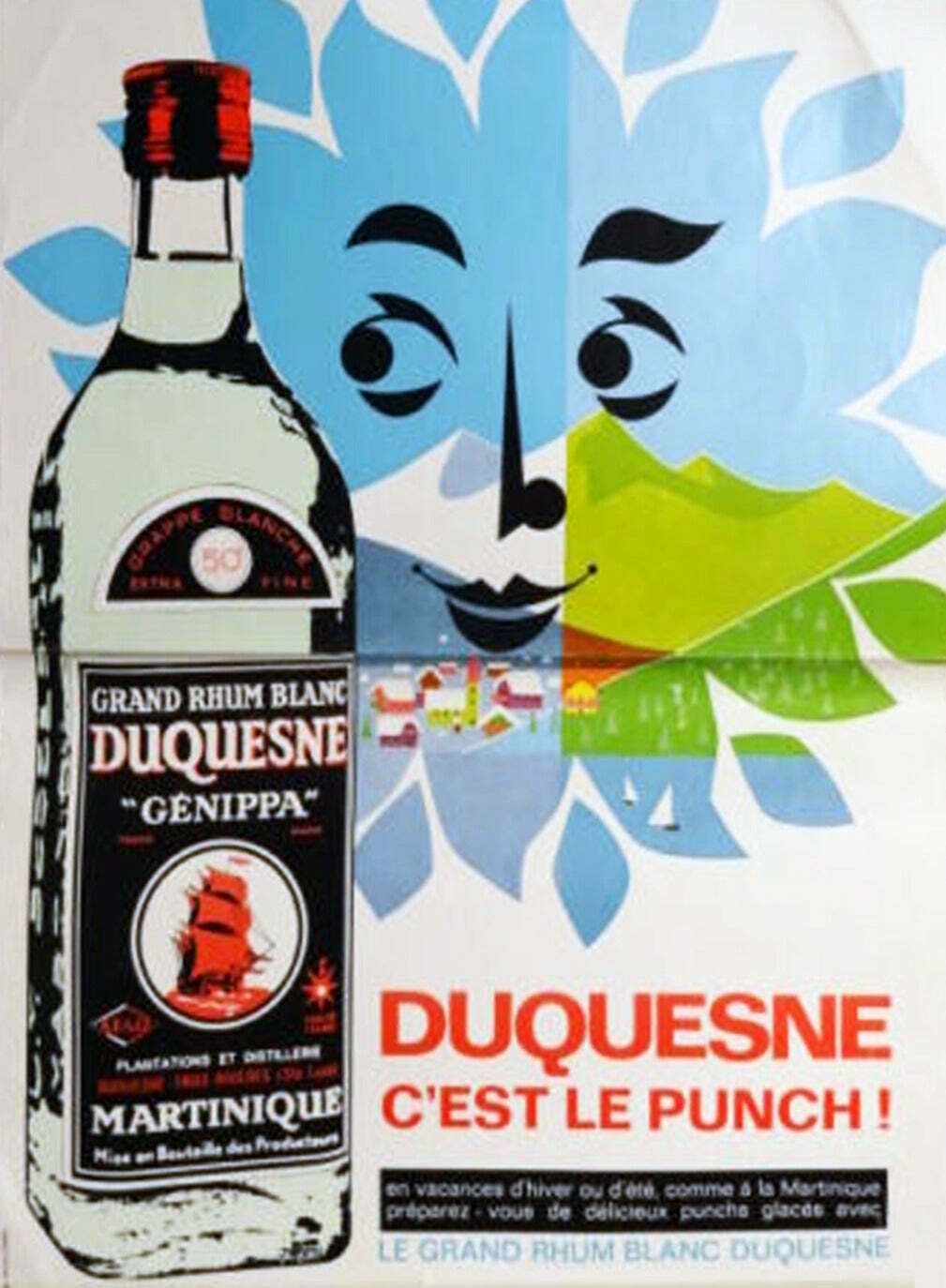 Duquesne Rum Original Vintage Poster