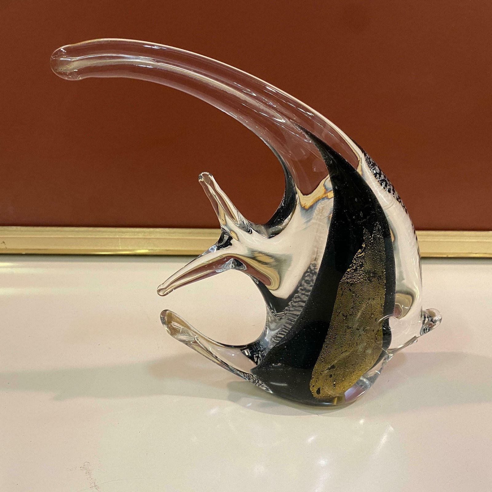 photo furniture 1980s Modernist Murano Glass Sculpture Of Tropical Fish By Seguso