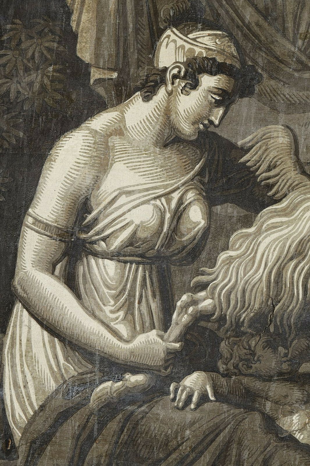 Wallpaper "Zeus Fed By The Goat Amalthée", Empire Period photo Art