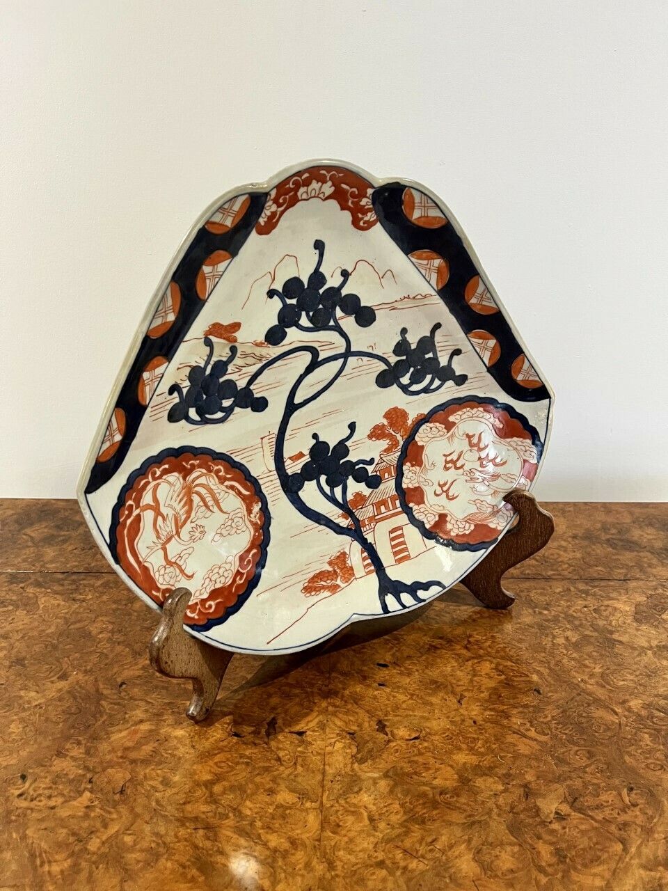 Unusual Shaped Antique Japanese Imari Charger photo furniture