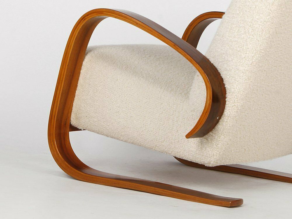 Cantilever Boucle Lounge Chair By Miroslav Navrátil For Up Závody, 1950s photo for sale