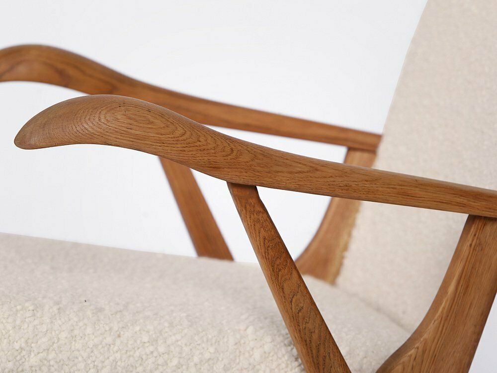 Mid Century Boucle Armile Chair, 1960s photo furniture