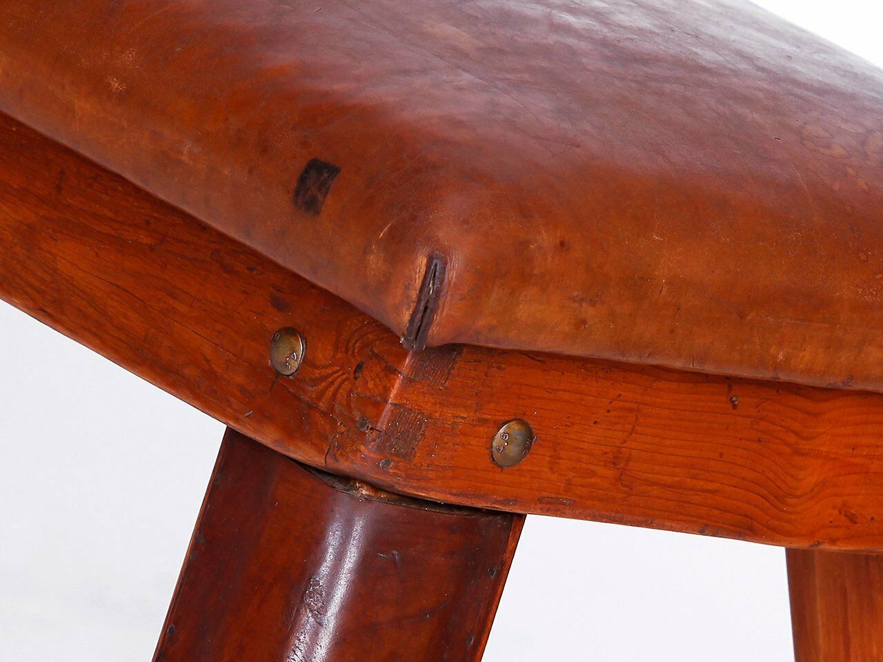 Vintage Leather Gym Bench, 1930s photo 3107.0