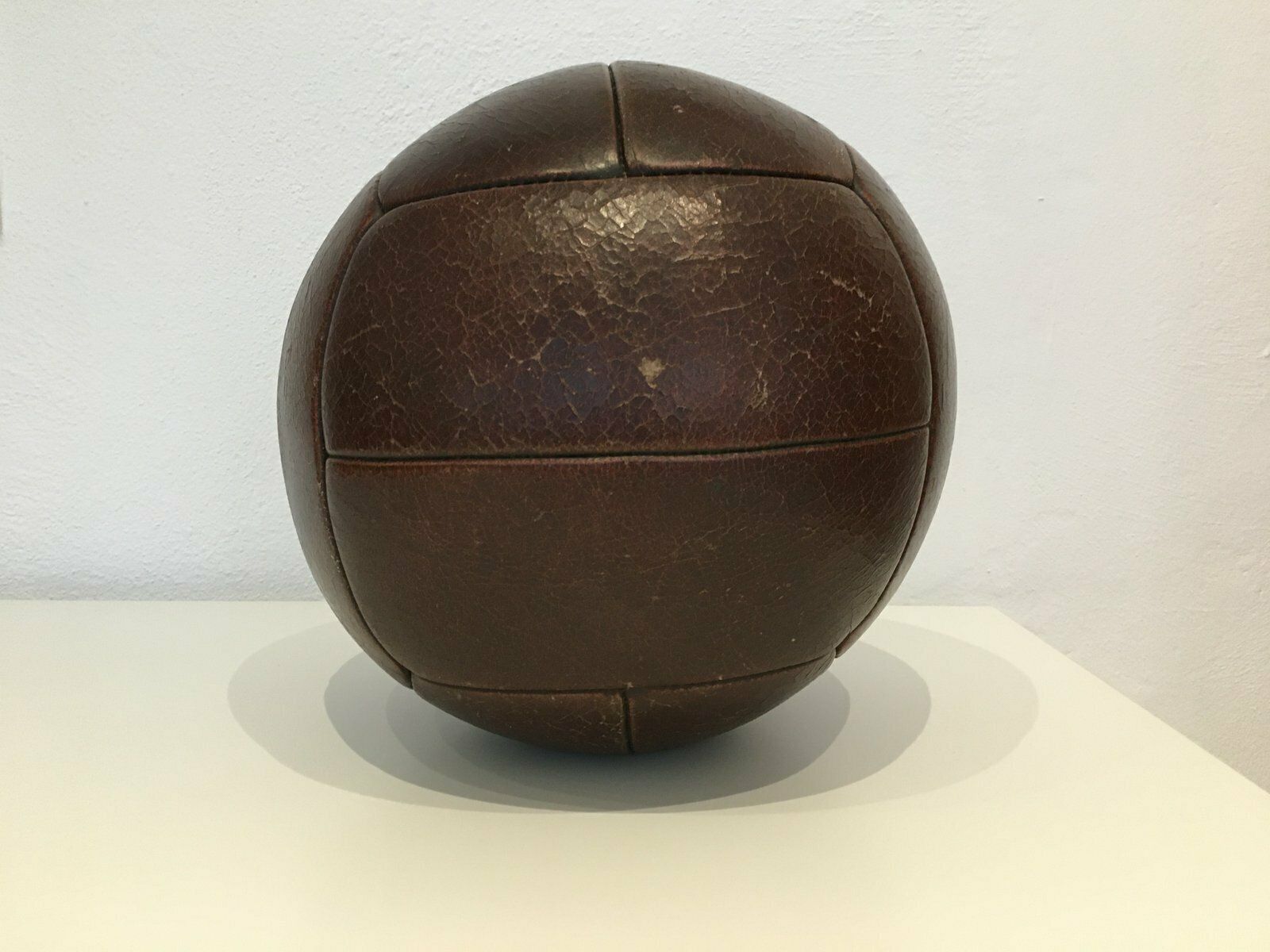 Vintage 4kg Leather Medicine Ball, 1930s photo for sale
