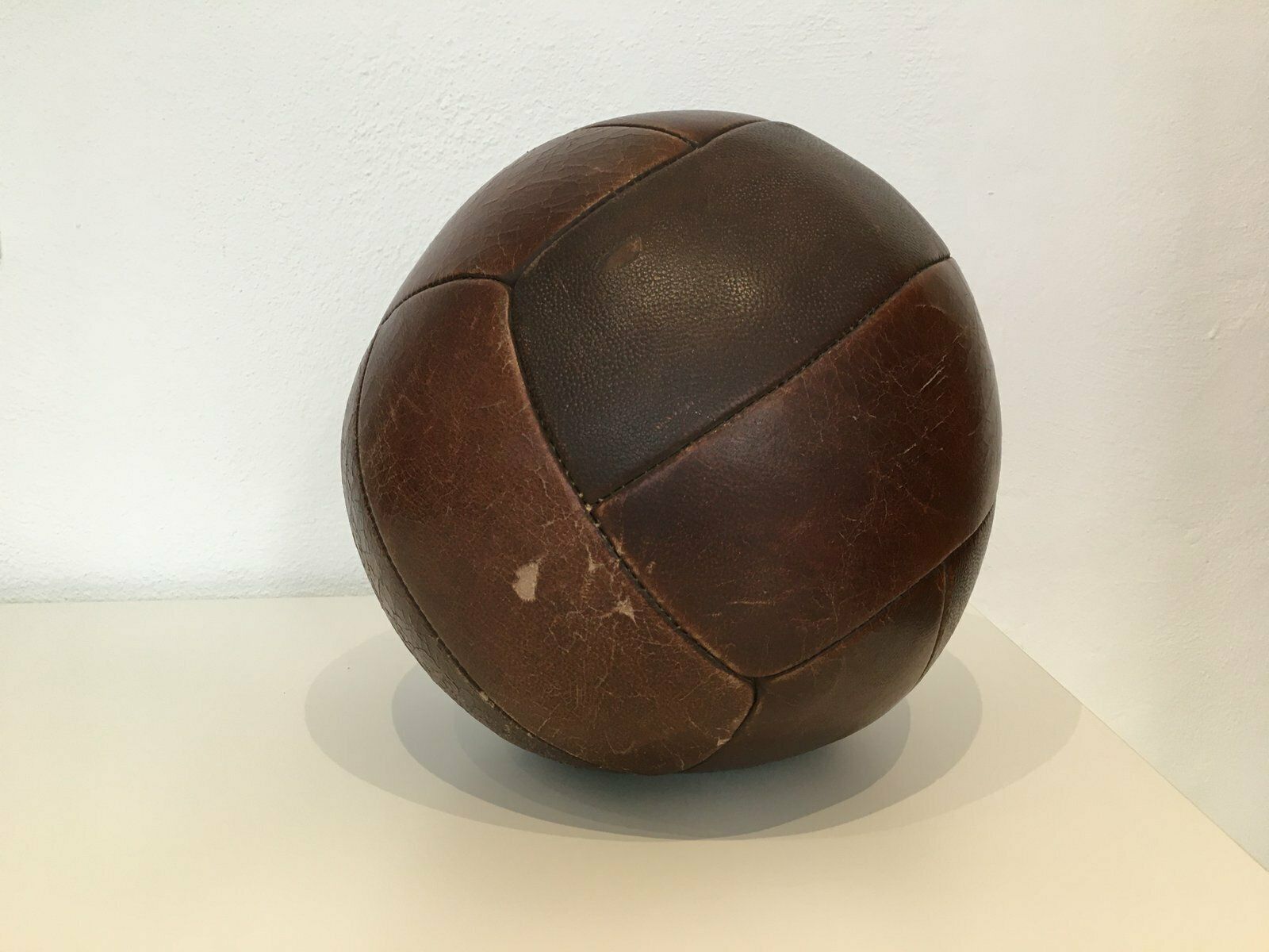 Vintage 4kg Leather Medicine Ball, 1930s photo for sale
