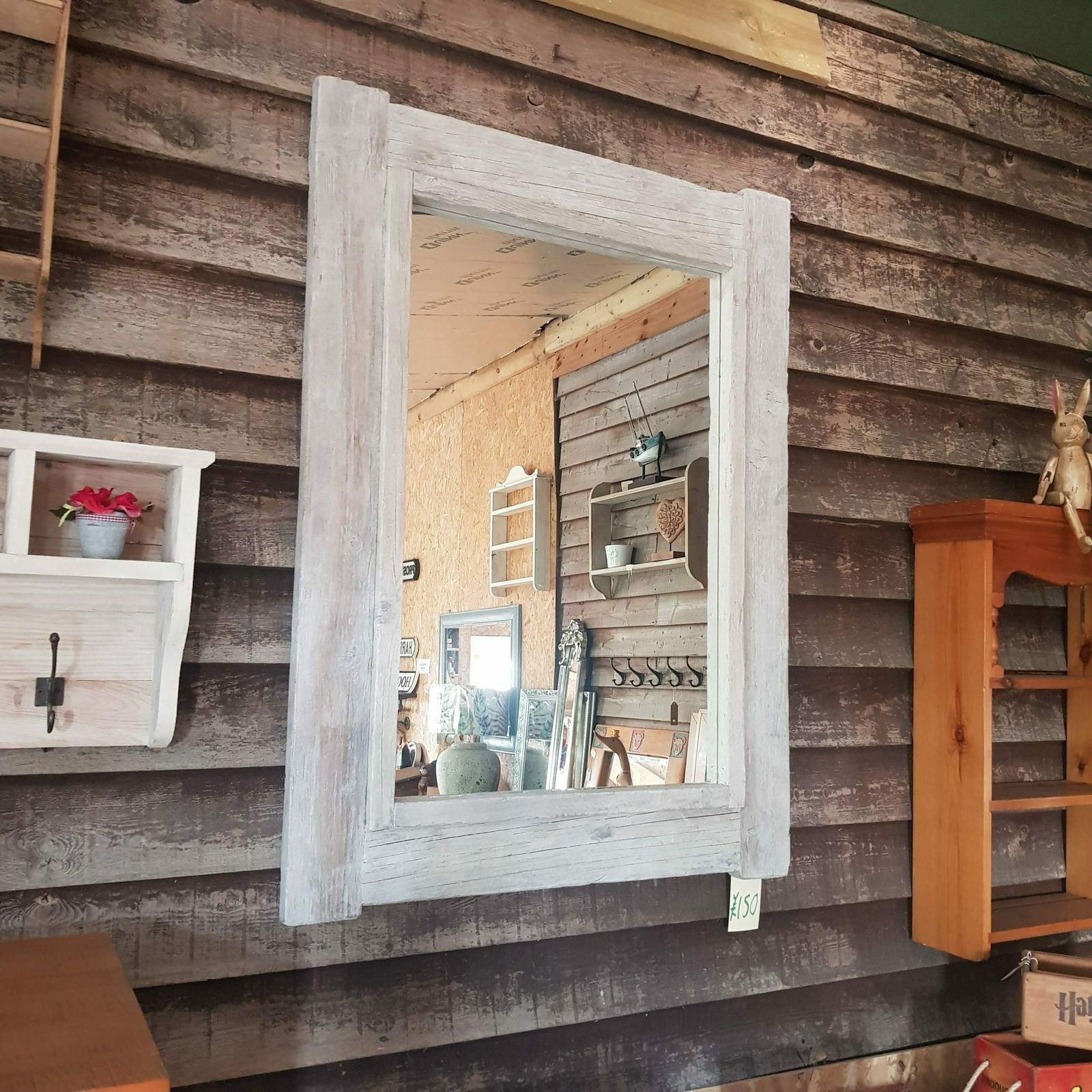 Mirror From Reclaimed Scaffold Boards