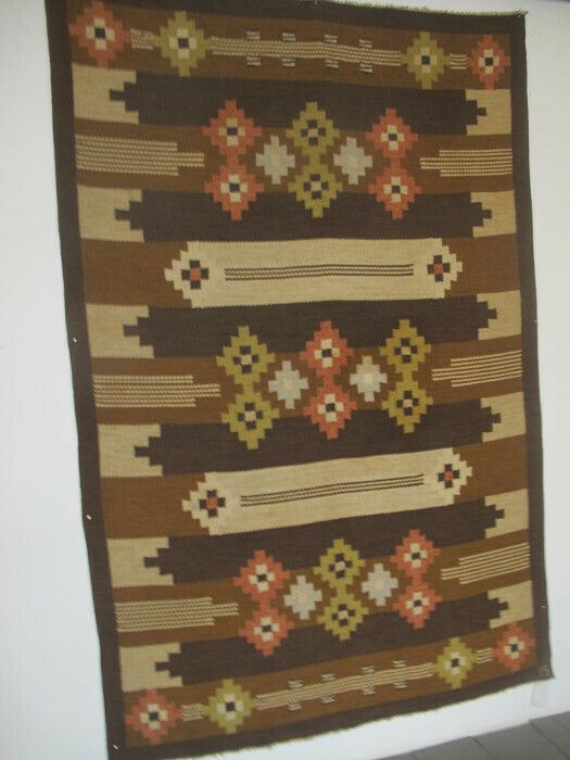 Vintage Swedish Wool Kilim, Mid 20th Century, 2.48m X 1.61m photo furniture