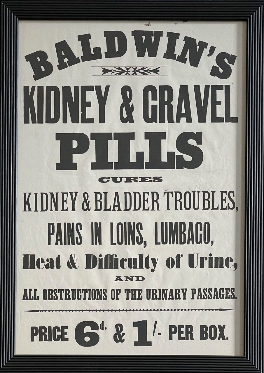 A Set Of Six Original Victorian 'Baldwin's Pills' Vintage Framed Posters   C.1895 photo buy