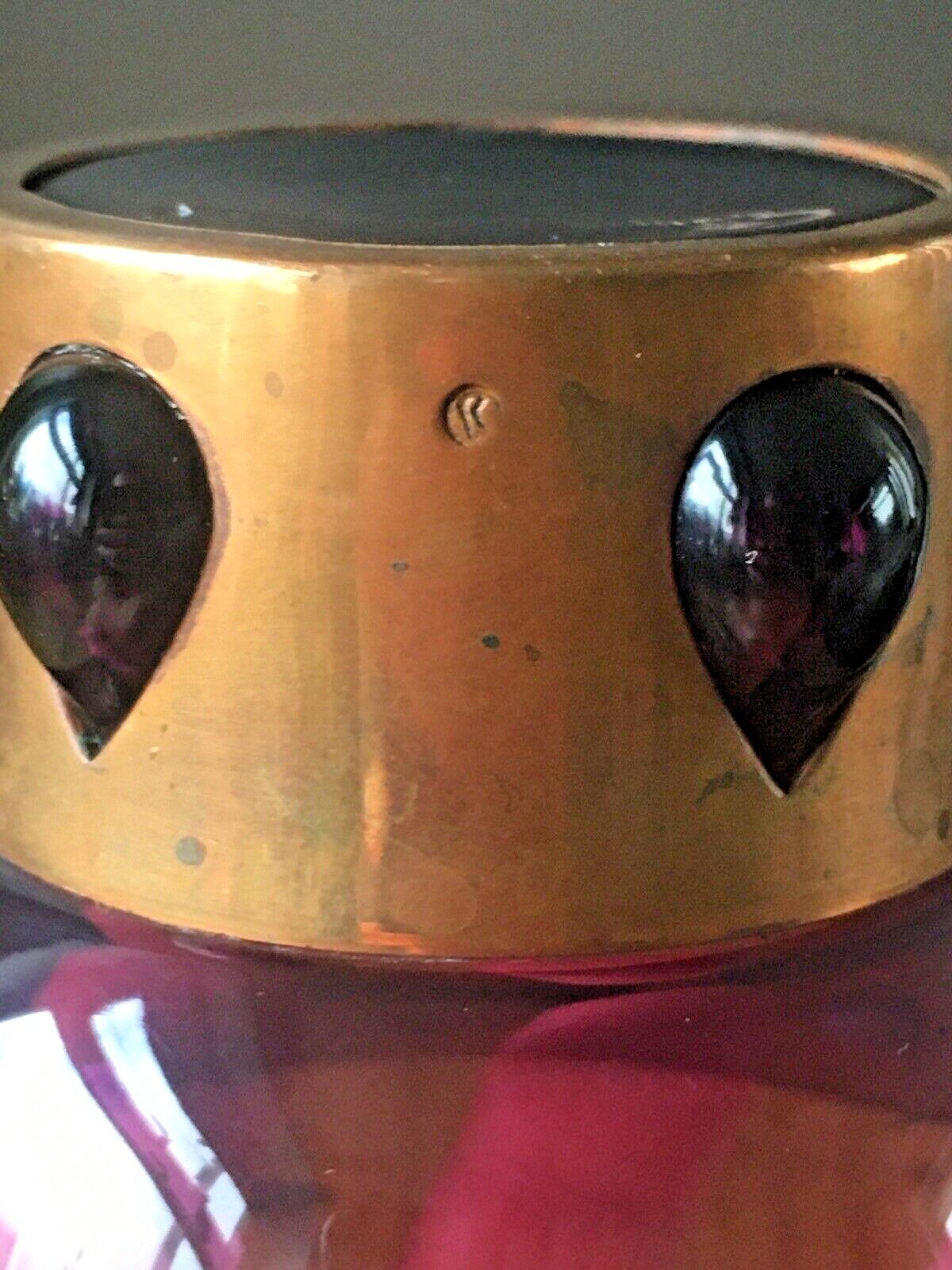 Mid Century Modern 60's Finnish Kumela Copper Caged Glass Vase By Jan Salakari photo buy