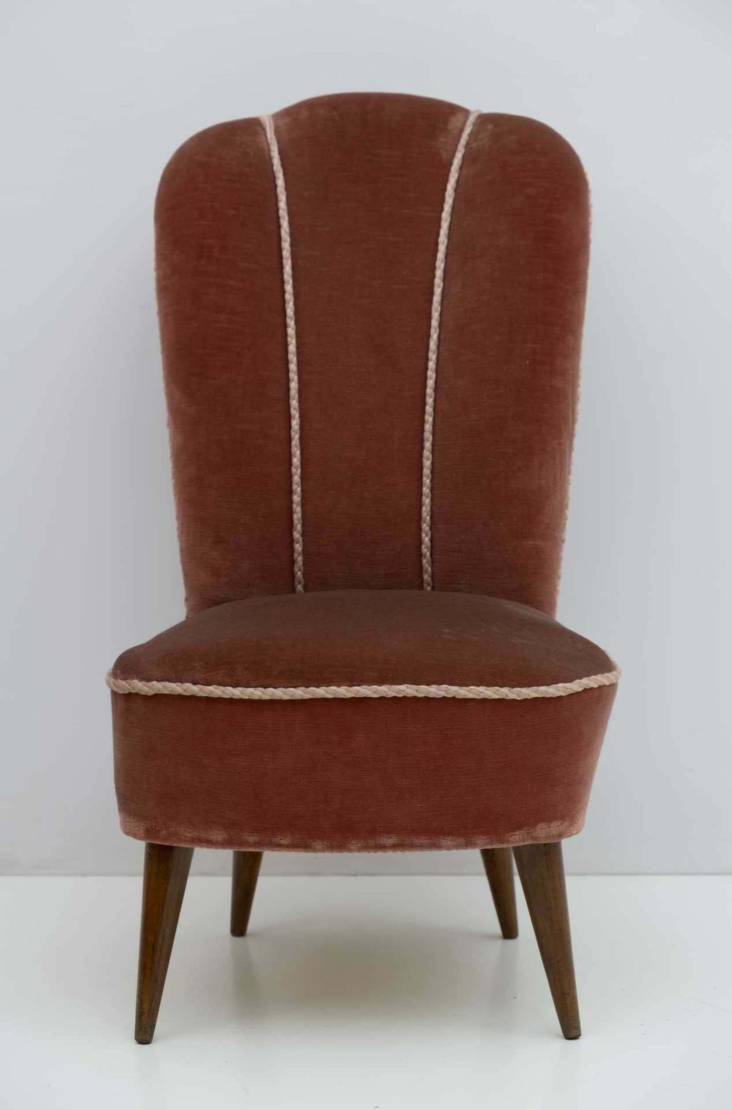 Pair Of Gio Ponti Mid Century Modern Italian Small Armchairs By Isa Bergamo, 50s photo Furniture
