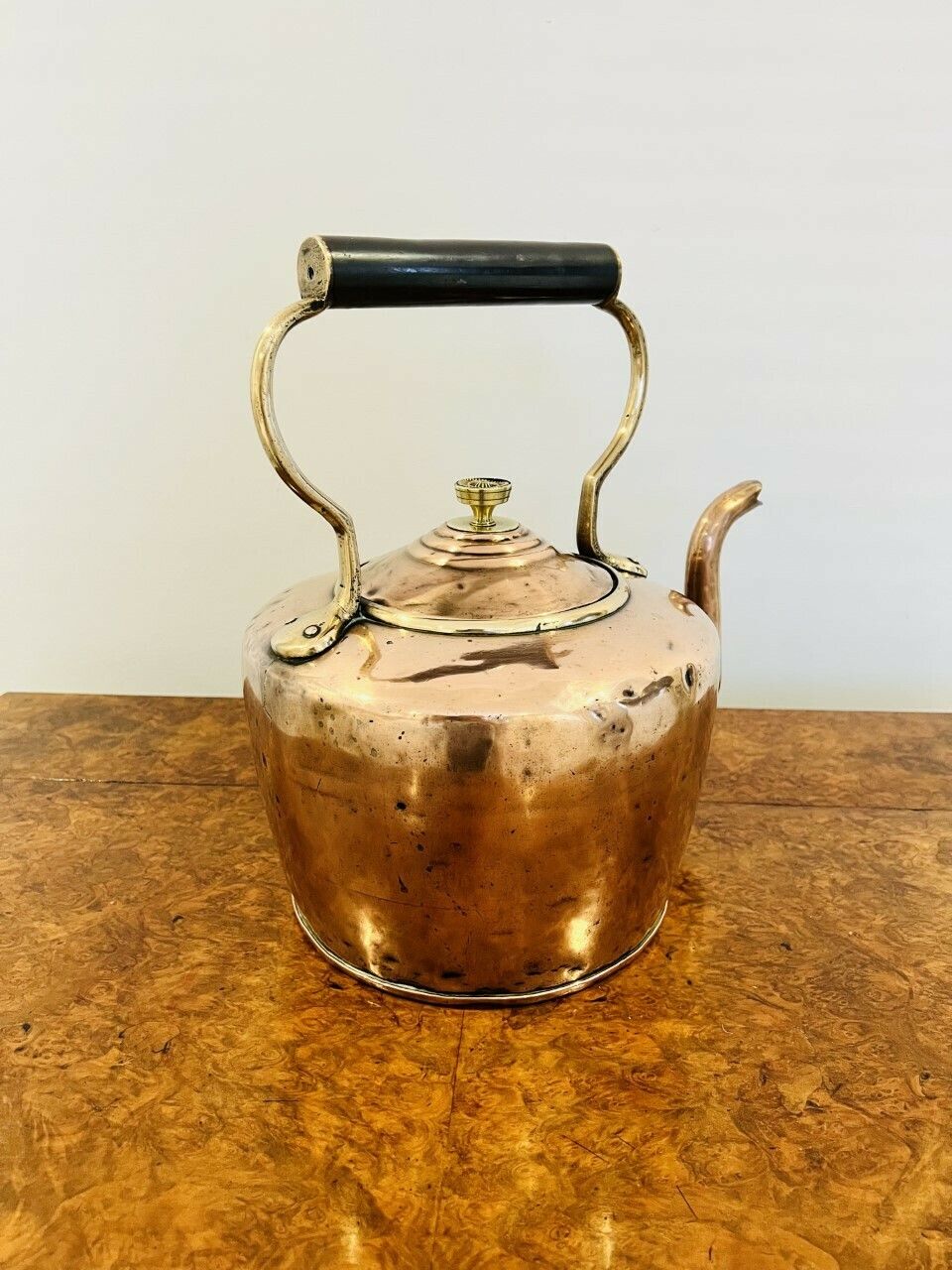 Large Antique George III Copper Kettle photo for sale