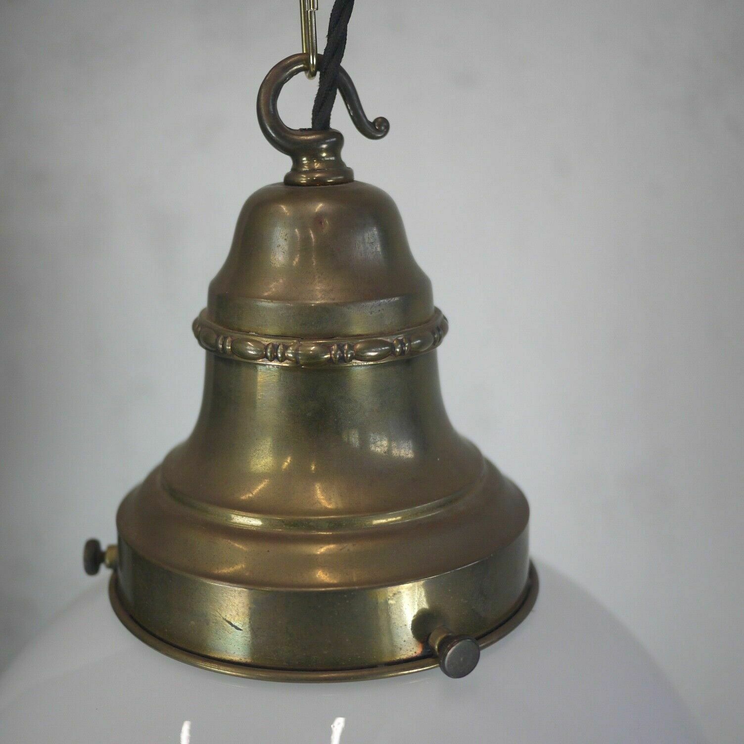 Ex Large Vintage Opaline Milk Glass Globe School Pendant Light Shade photo buy