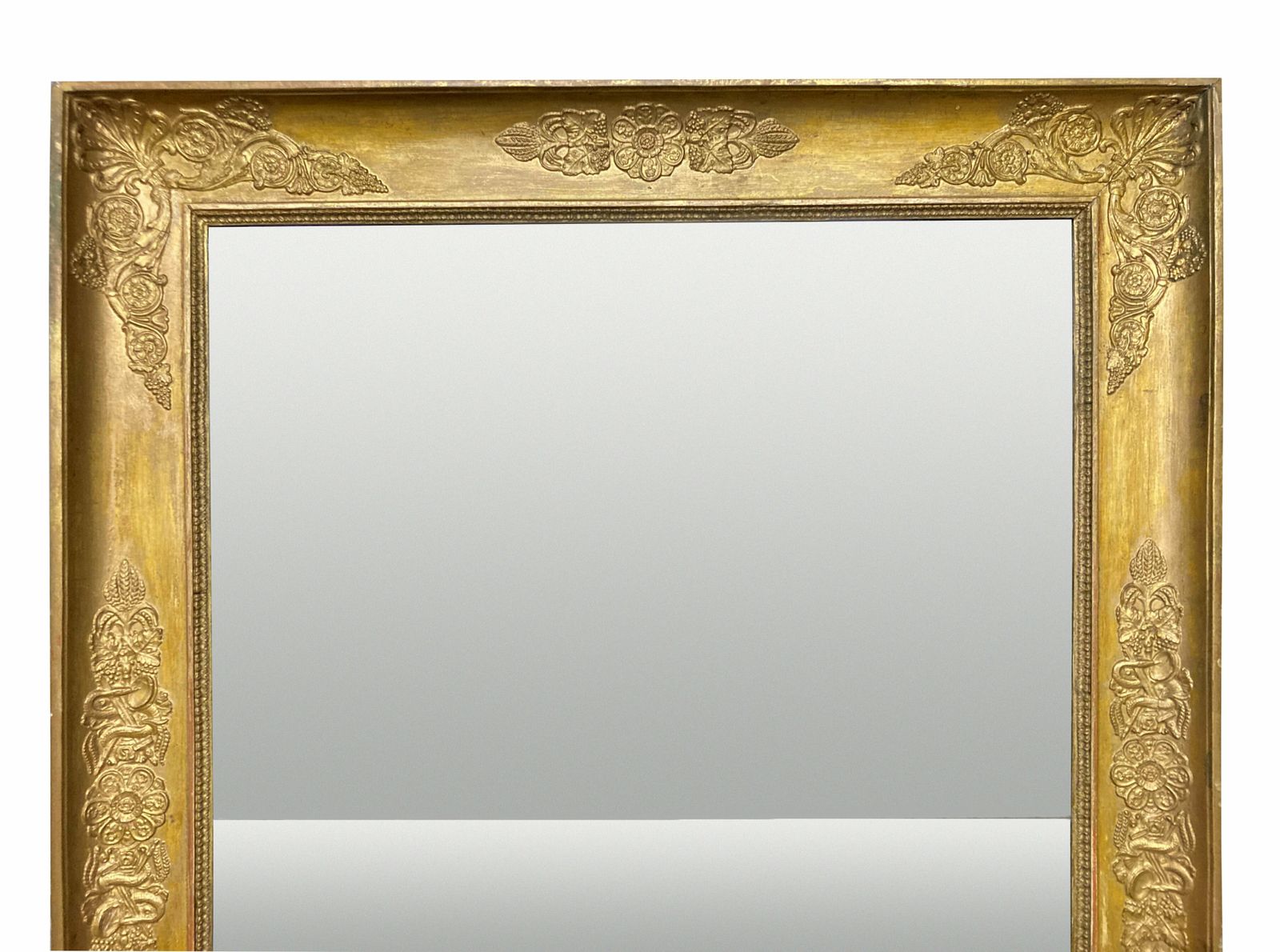 A French Napoleon III Split Plate Gilt Wood Mirror photo for sale
