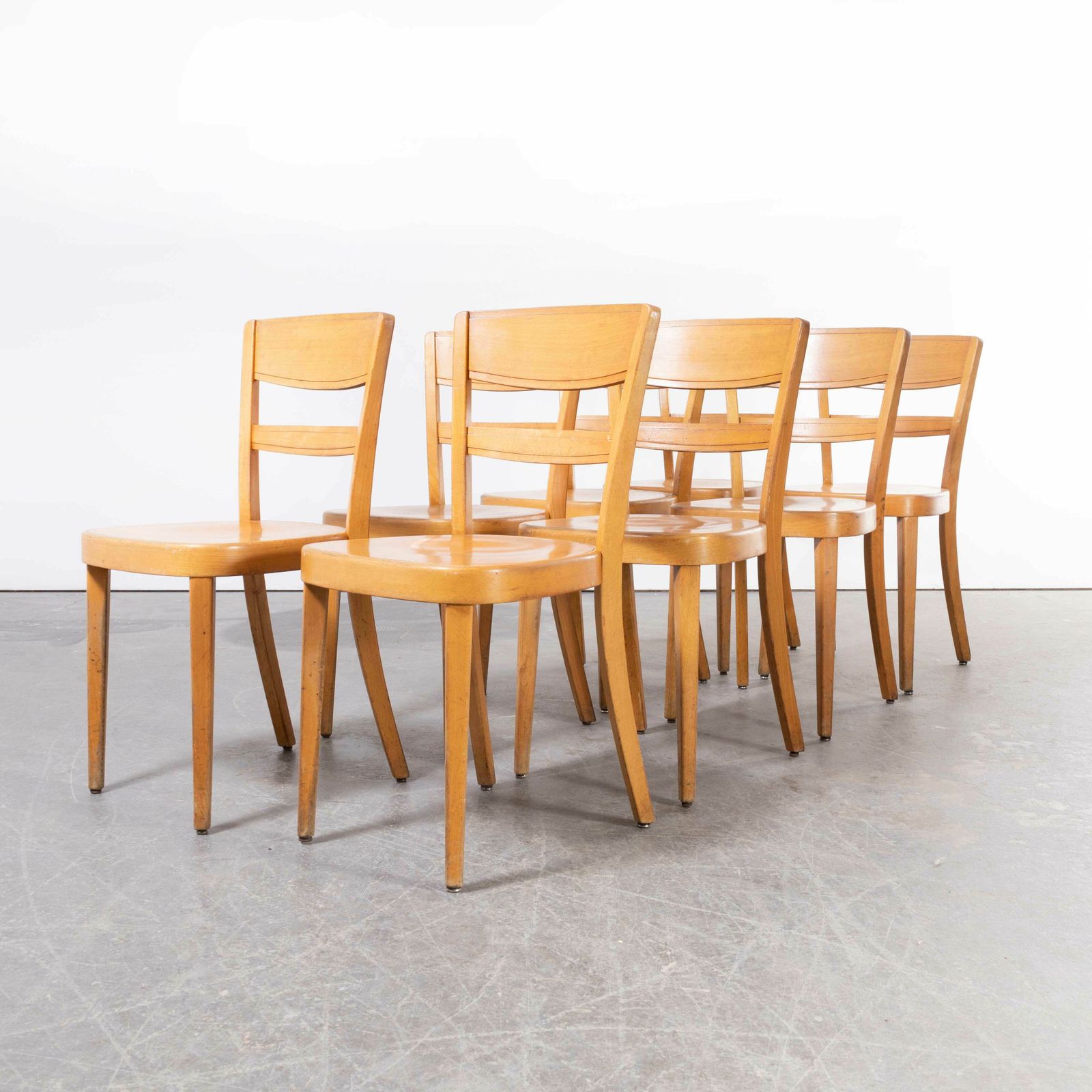1960’s Horgen Glarus Beech Ladder Back Dining Chairs – Set Of Eight photo 1584.0