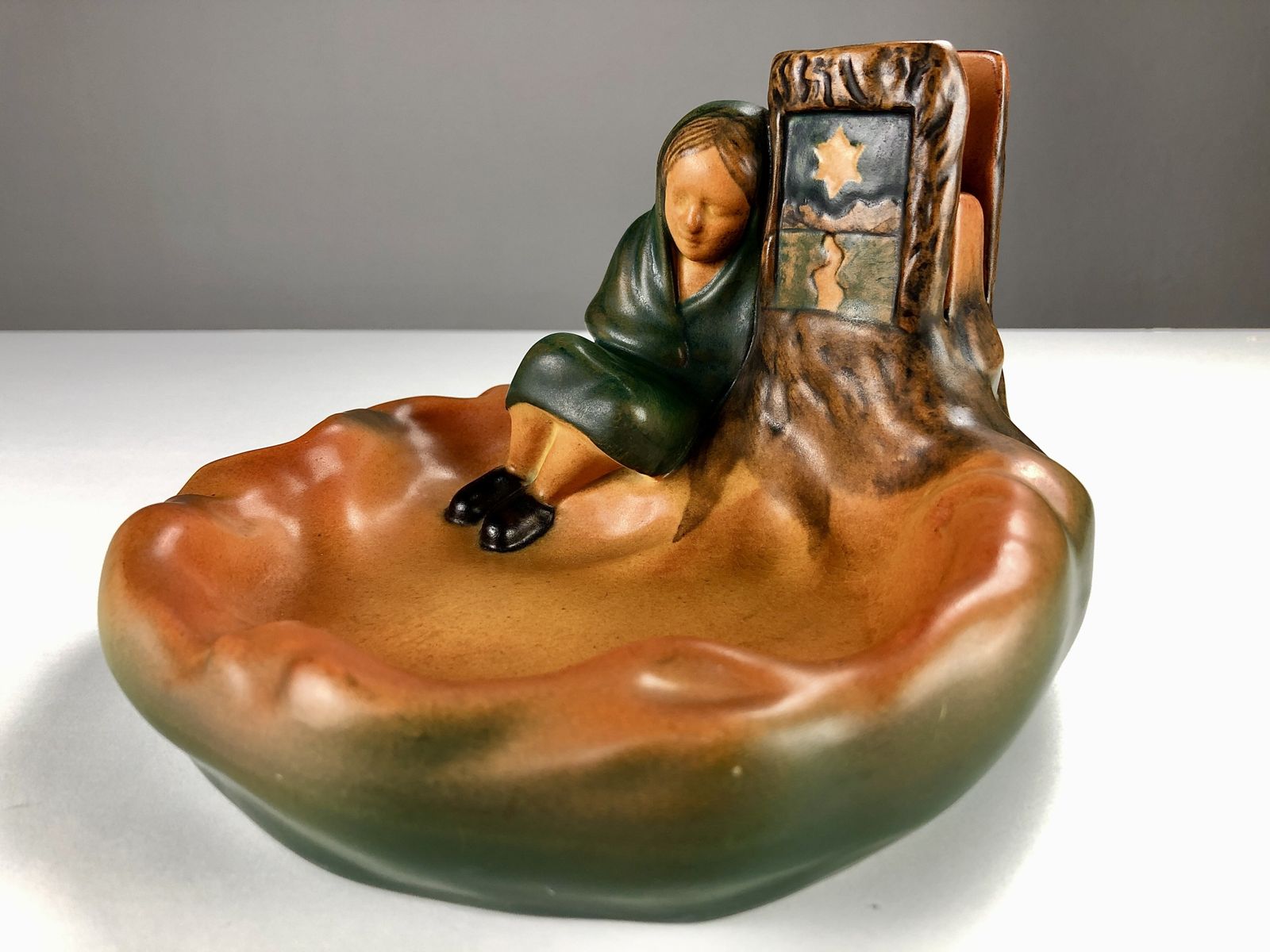 Danish Hand Crafted Art Nouveau Match And Ash Tray By For P. Ipsens Enke 1920's photo vintage